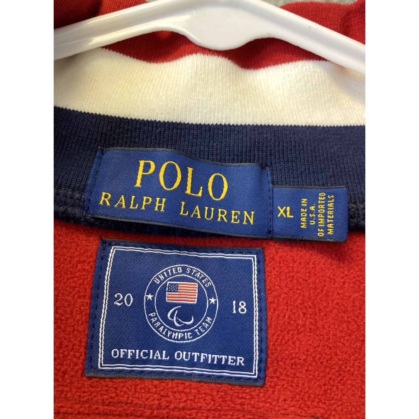 Ralph Lauren VINTAGE Ralph Lauren Jacket Paralympic Zip Up Red XL Men /95-35 Big Pony 2018 / Brand Shirt? Size US XL / EU 56 / 4 - 5 Thumbnail