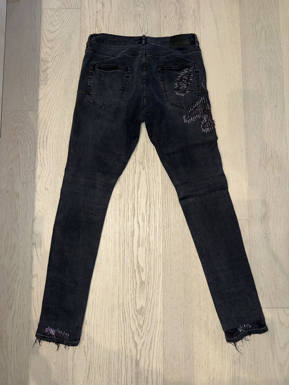 Purple Brand Purple Brand Dark Grey Skinny Jeans Size US 32 / EU 48 - 2 Thumbnail