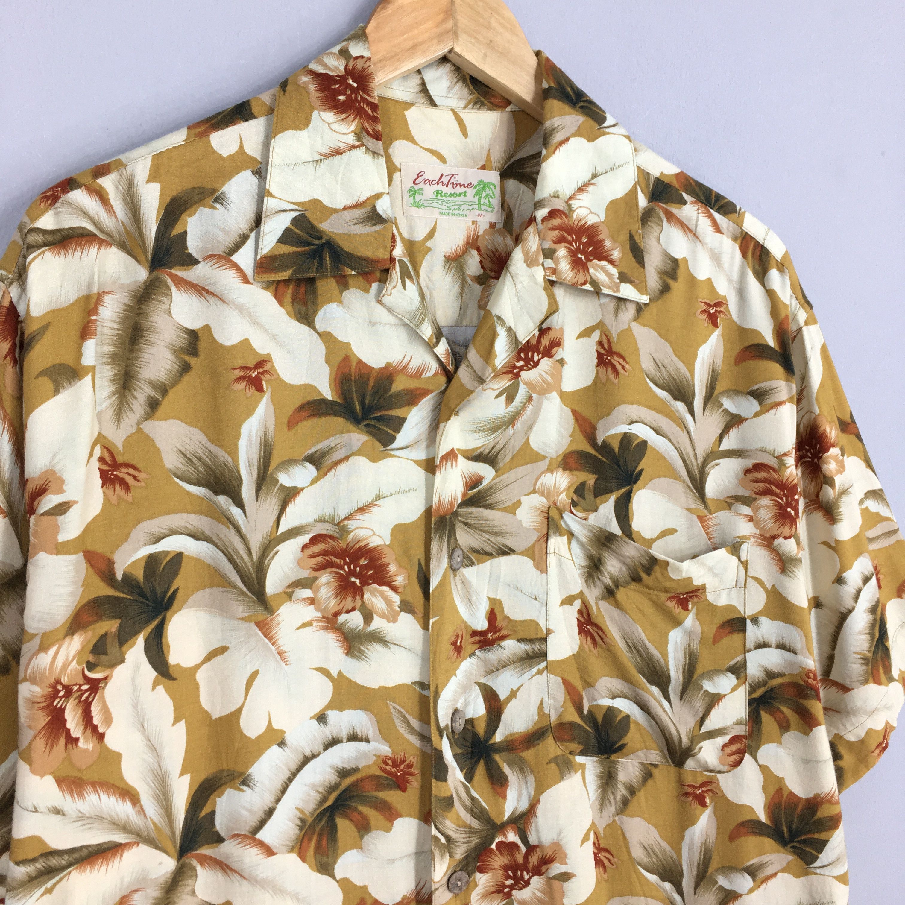 Vintage Hawaiian Hibiscus Flower Tropical Hawaii Shirt Medium Size US M / EU 48-50 / 2 - 3 Thumbnail