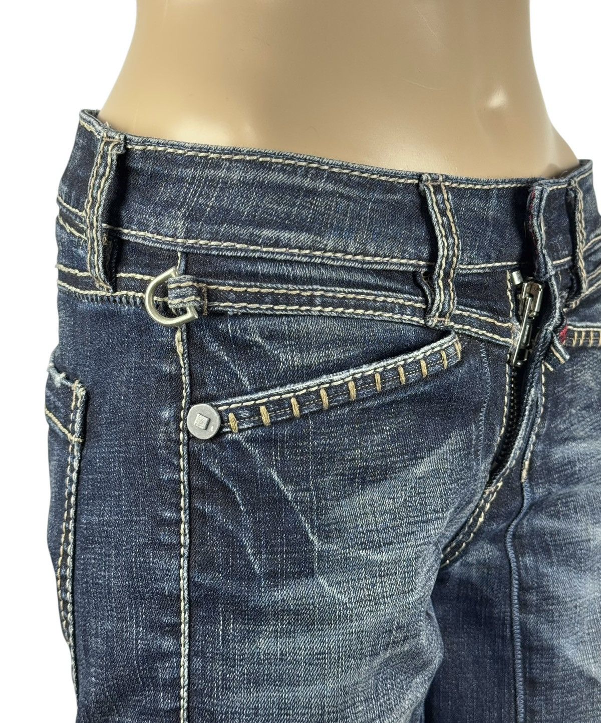 Marithe + Francois Girbaud × Vintage Marithe Francois Girbaud Biker Jeans Vintage size 27 IT42 Size 27" / US 4 / IT 40 - 9 Thumbnail