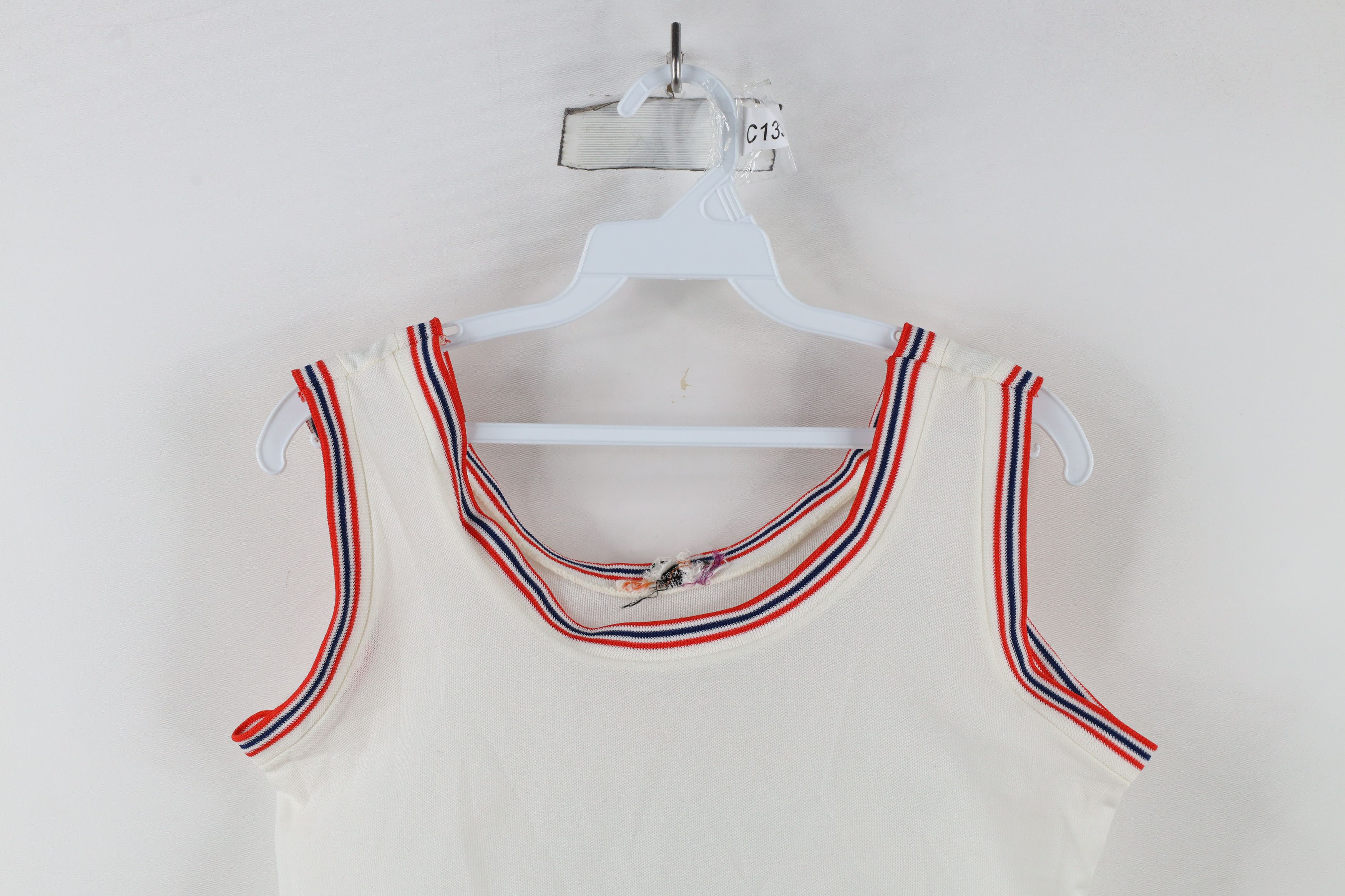 Vintage Vintage 70s Streetwear Knit Tank Top T-Shirt White Japan Size M / US 6-8 / IT 42-44 - 2 Thumbnail