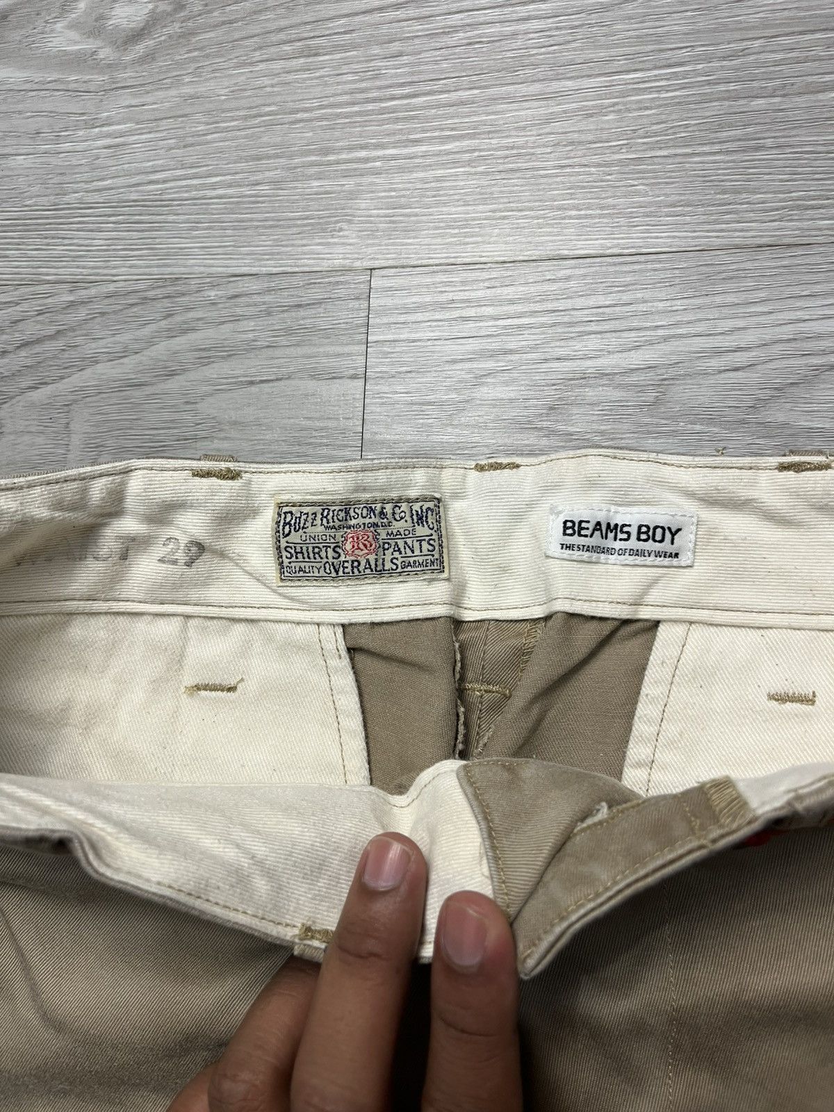 Buzz Rickson's × Japanese Brand × Toyo Enterprises Buzz Rickson X Beams Boy Military Pants Size US 29 - 8 Thumbnail