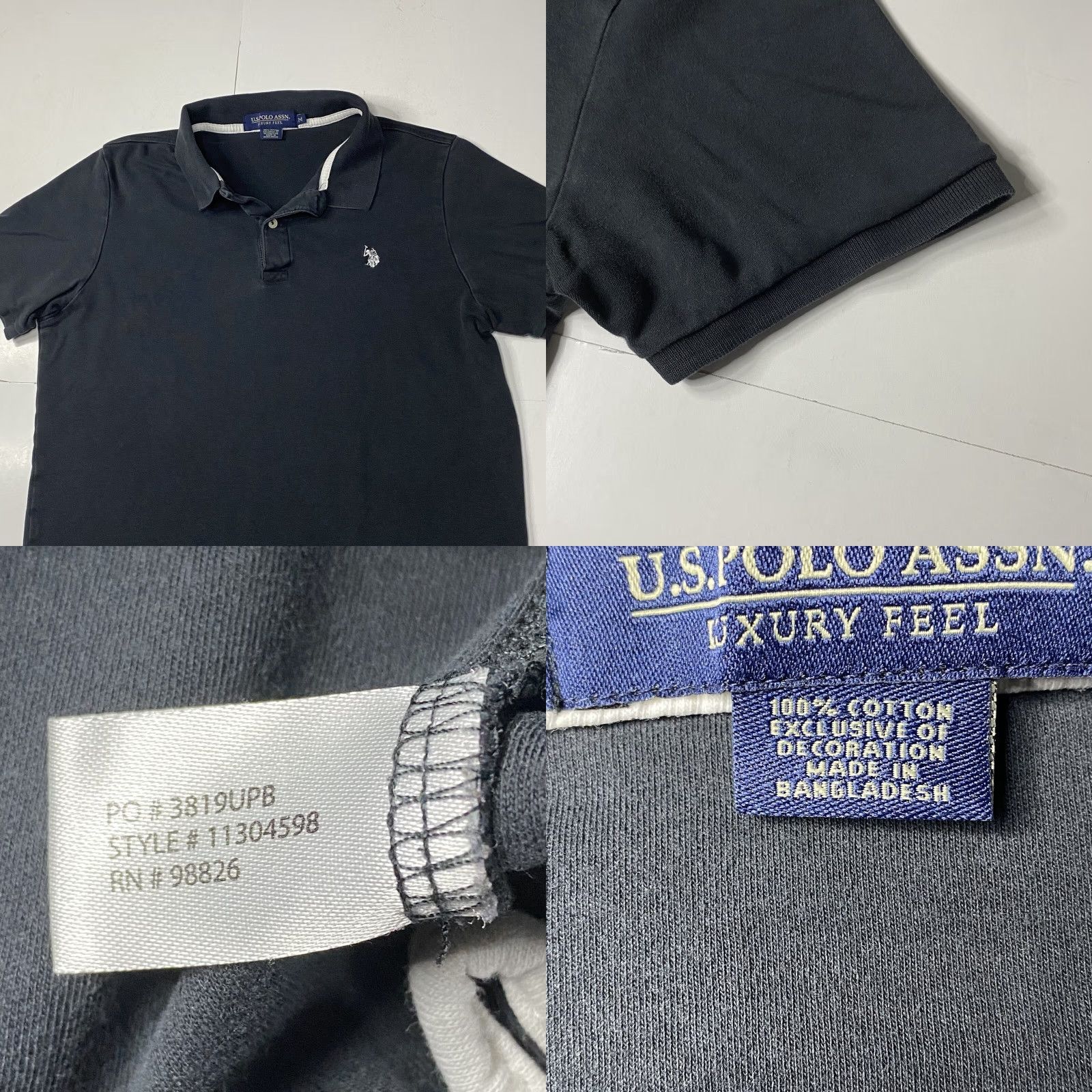 Vintage U.S. Polo Assn Luxury Feel Polo Shirt Black Logo Size M Men's Short Sleeve Collared Embroidered 100% Cotton Knit Polo Size US M / EU 48-50 / 2 - 8 Thumbnail