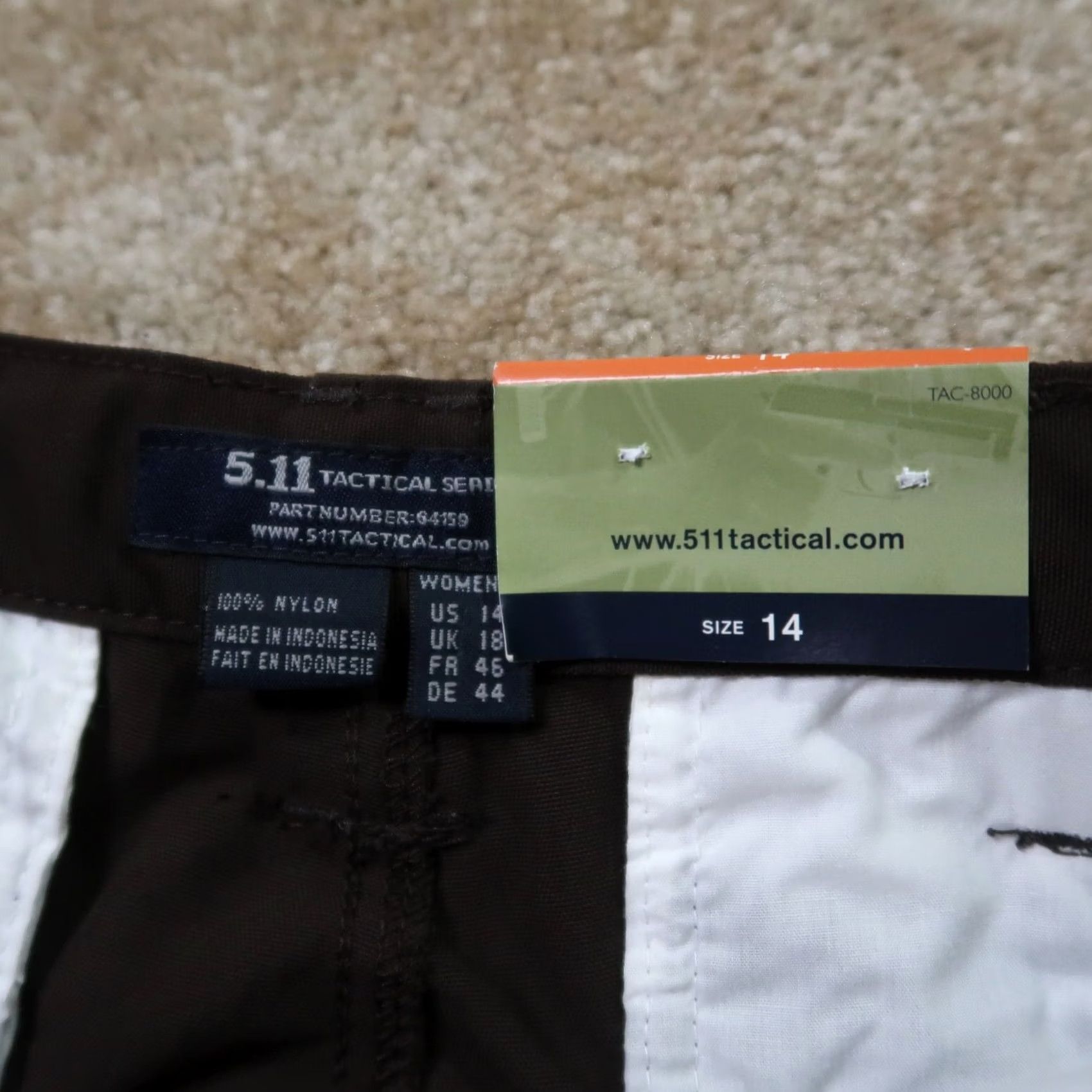 Vintage 5.11 Tactical Nylon Pant Cargo Pants Women's 14 Brown Workwear Pant Cargo 5.11 Tactical Womens 14 Brown (Nylon) Size 36" / US 14 / IT 50 - 6 Thumbnail