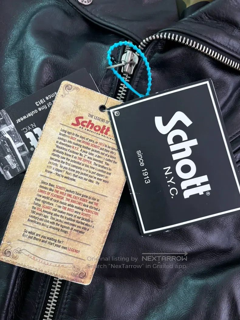 Schott Schott Co-branded locomotive leather jacket Size US L / EU 52-54 / 3 - 6 Thumbnail