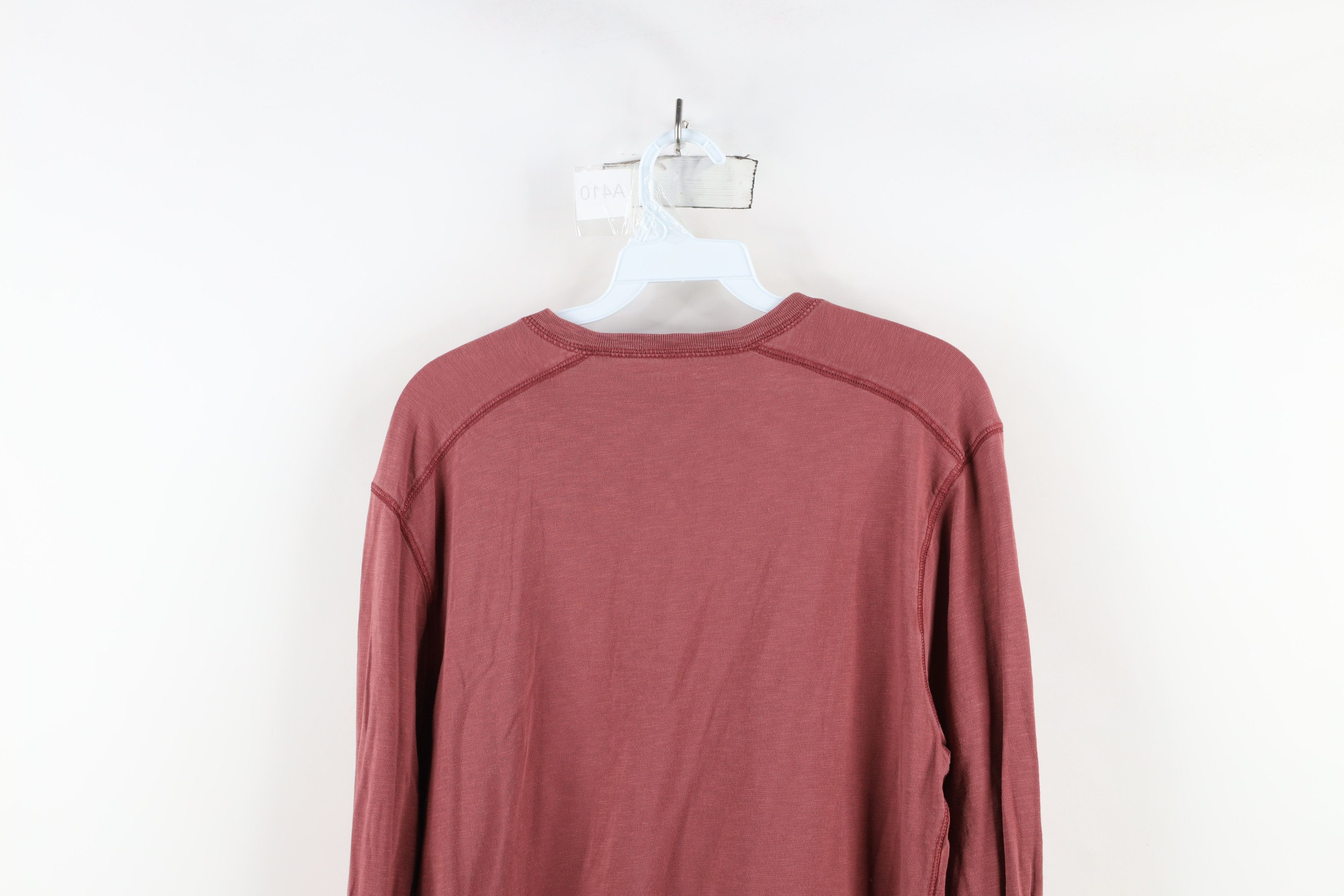 J.Crew × Vintage J Crew Dye Stonewash Knit Long Sleeve Henley T-Shirt Red Size US M / EU 48-50 / 2 - 11 Thumbnail