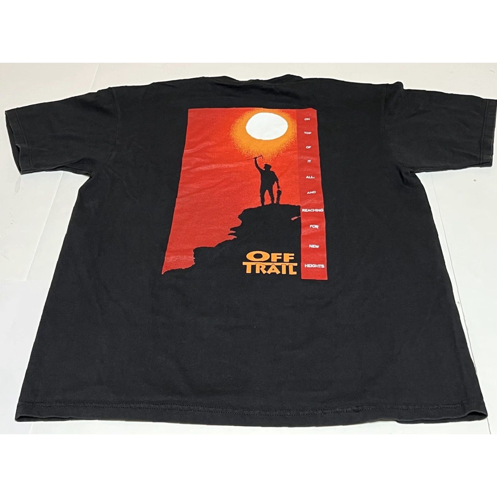 Vintage VINTAGE Off Trail T-Shirt Men L Black Crew Neck Short Sleeve 90s Graphic Back Logo Oneita KS Size US L / EU 52-54 / 3 - 2 Thumbnail
