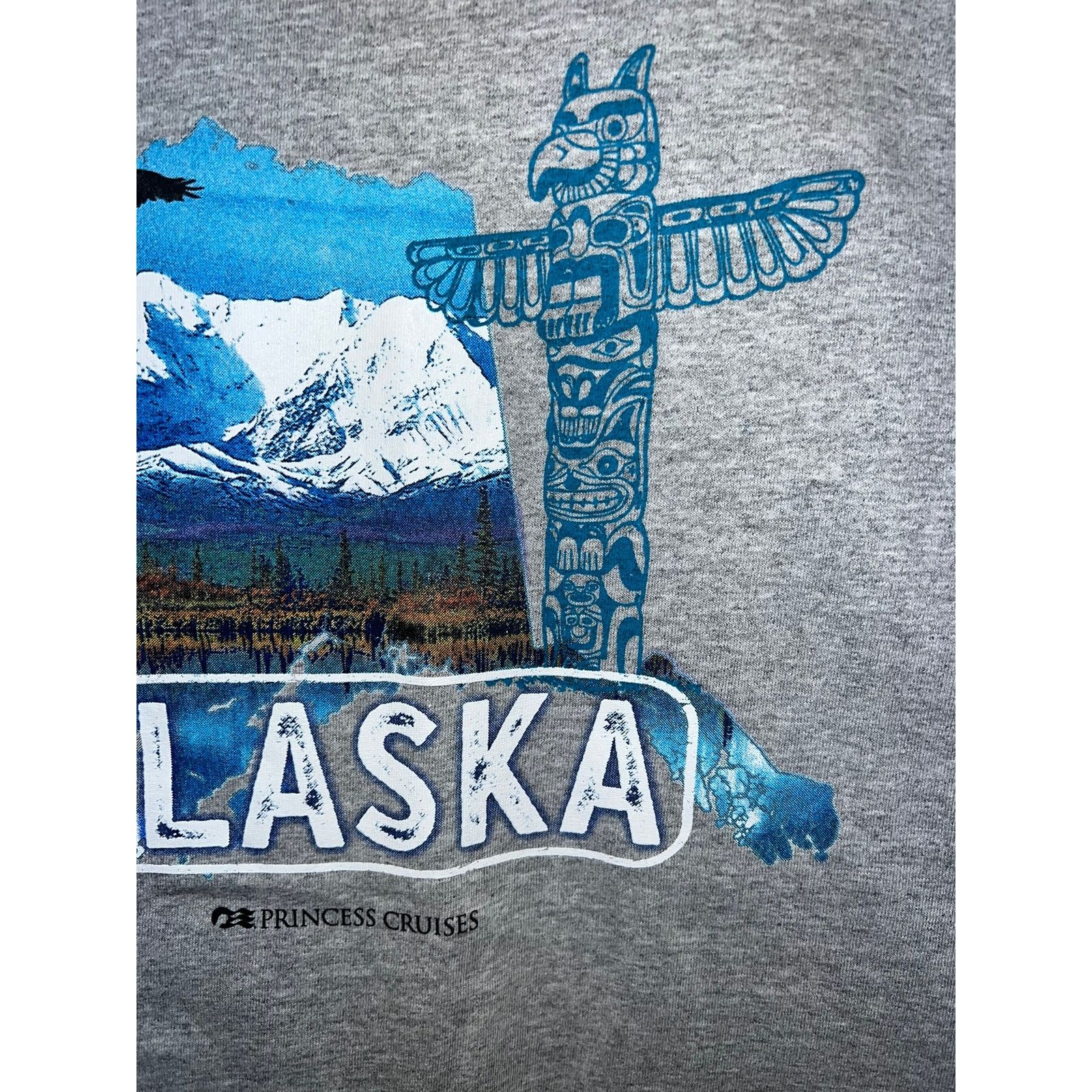 Gildan Alaska Shirt Princess Cruises Bald Eagle Gray Tee Gildan XL Size US XL / EU 56 / 4 - 4 Thumbnail