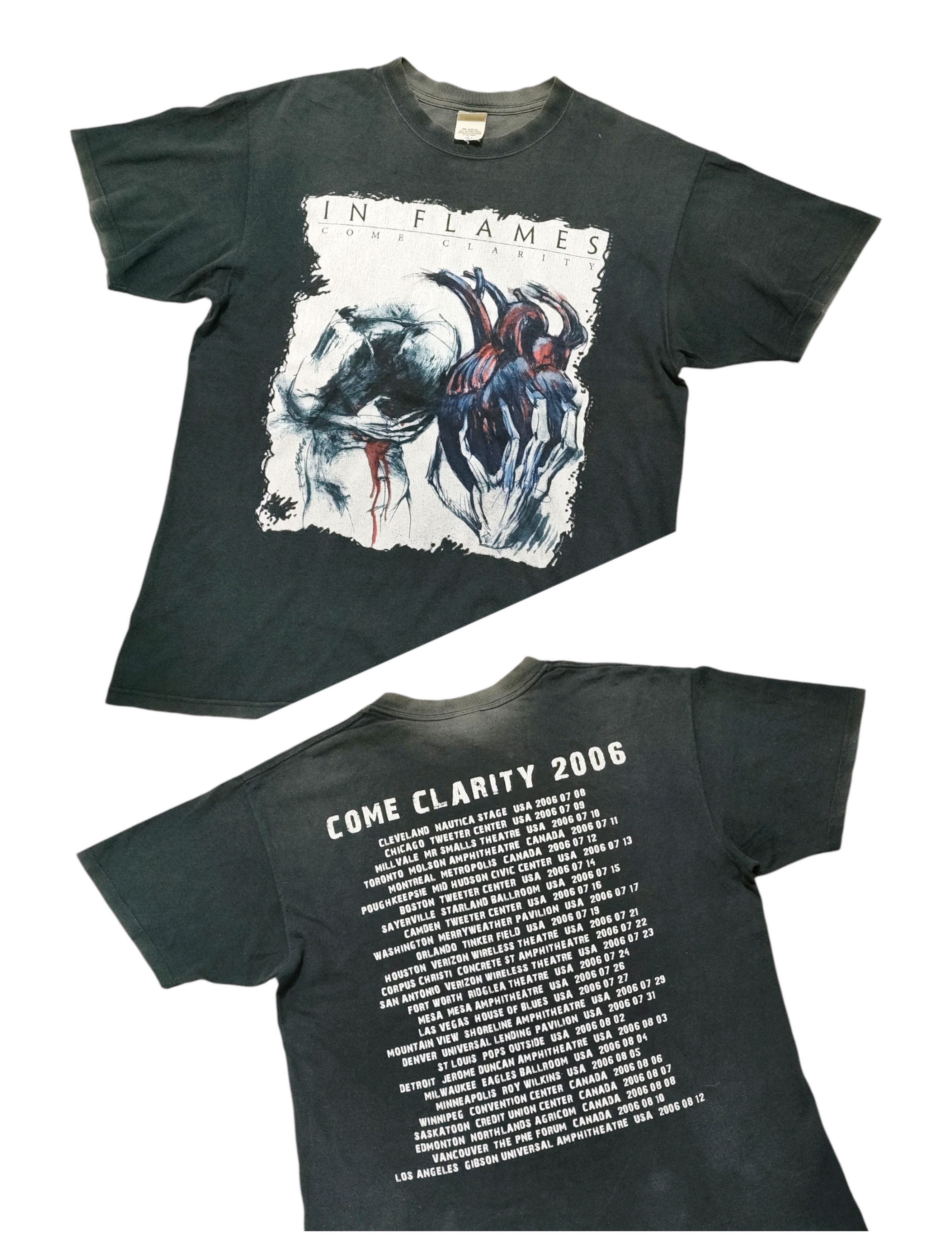 INFLAMES - COME CLARITY 2006 TOUR Vintage Band T-Shirt
