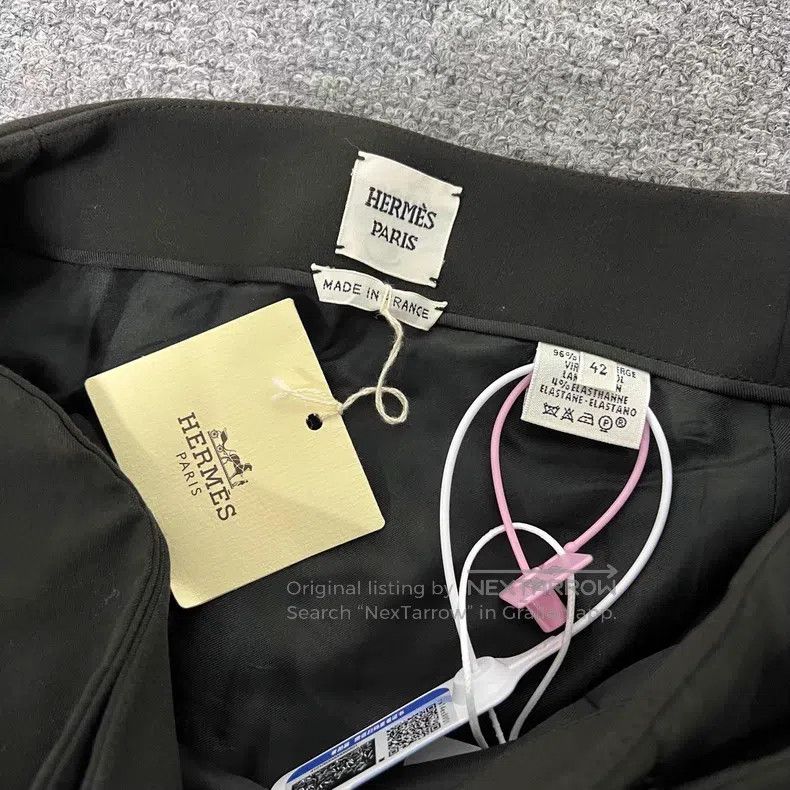 Hermes Hermes Leather buckle skirt Size 27" / US 4 / IT 40 - 3 Thumbnail