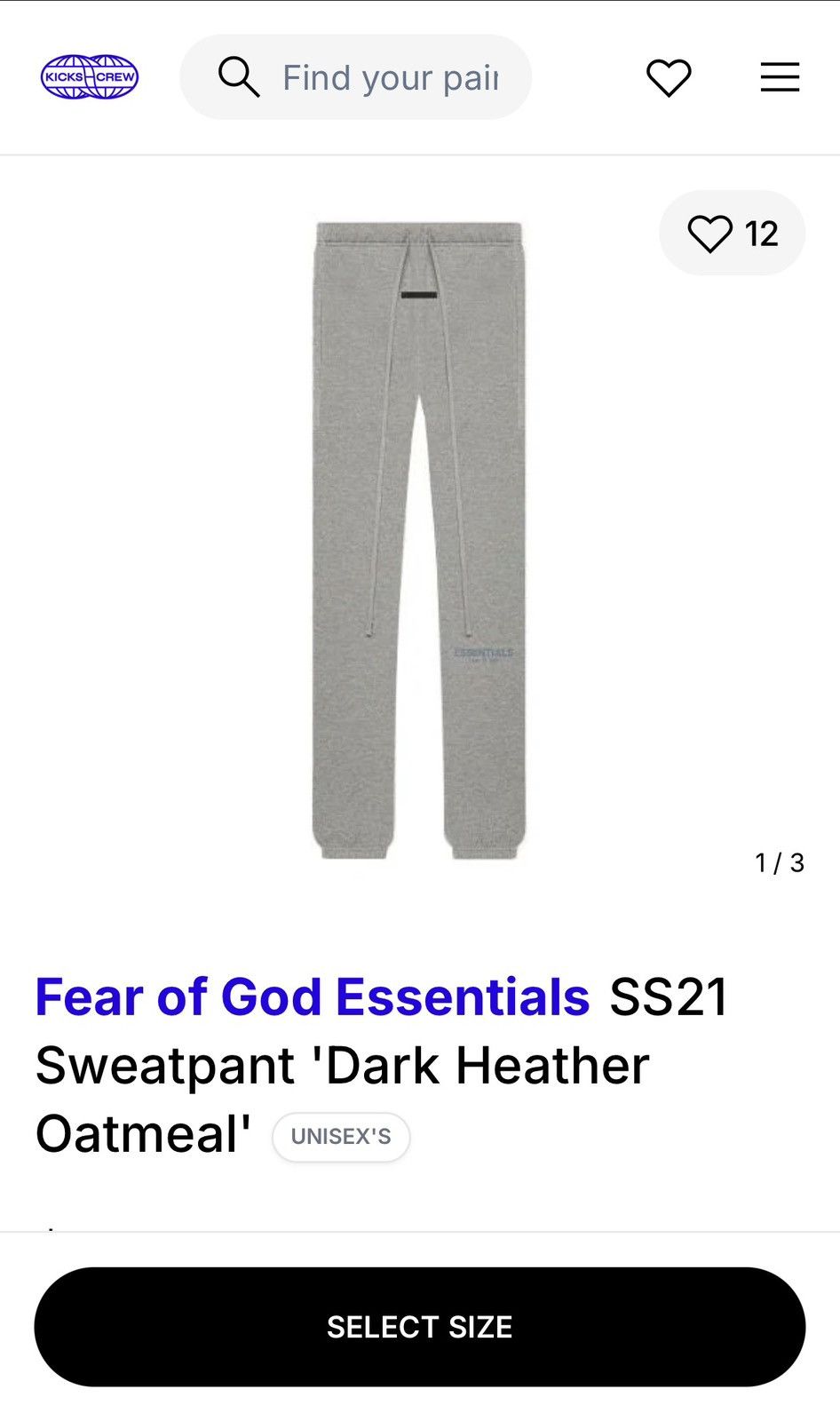 Fear of God 🔥Fear of God Essentials Sweatpants Dark Heather Oatmeal SZ S Size US 32 / EU 48 - 15 Thumbnail