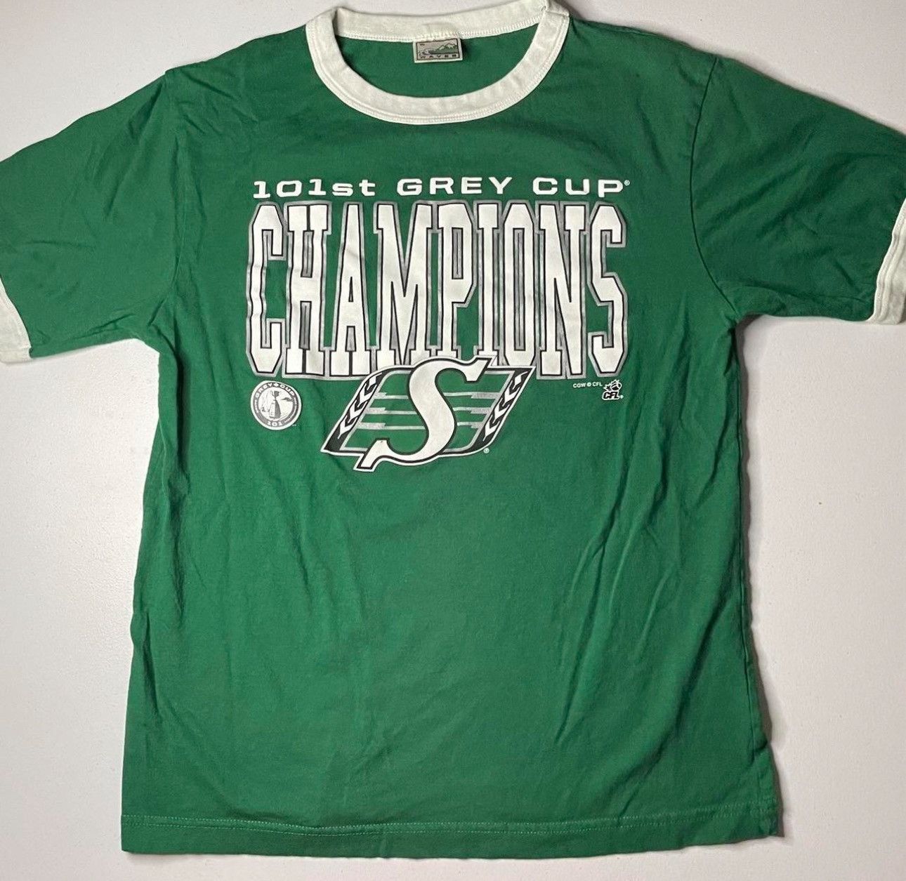 Other Vtg Saskatchewan Rough Riders 101 Grey cup champions T-shirt Size US M / EU 48-50 / 2 - 1 Thumbnail