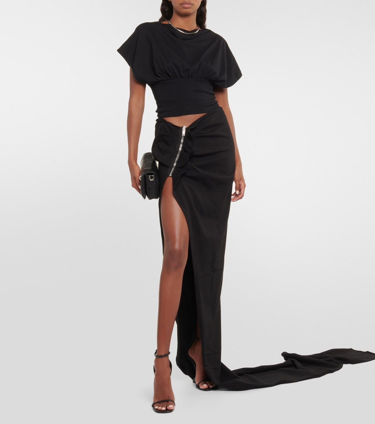 Rick Owens × Rick Owens Drkshdw Last Size Rick Owens Drkshdw Cotton Maxi Skirt Size 26" / US 2 / IT 38 - 1 Thumbnail