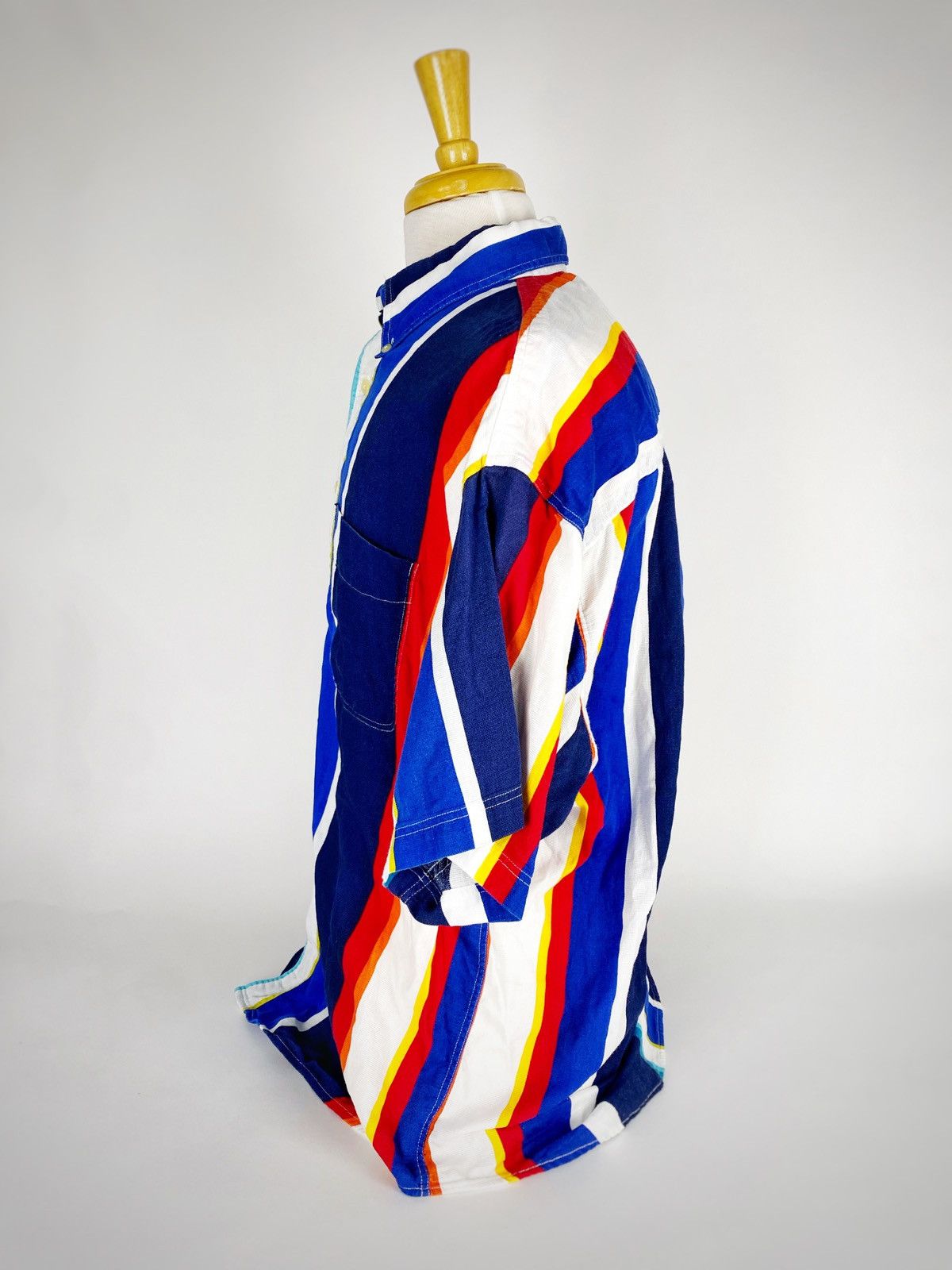 Chaps Ralph Lauren × Vintage 90's Chaps Ralph Lauren Rainbow Striped Button Up Shirt Size US L / EU 52-54 / 3 - 6 Thumbnail