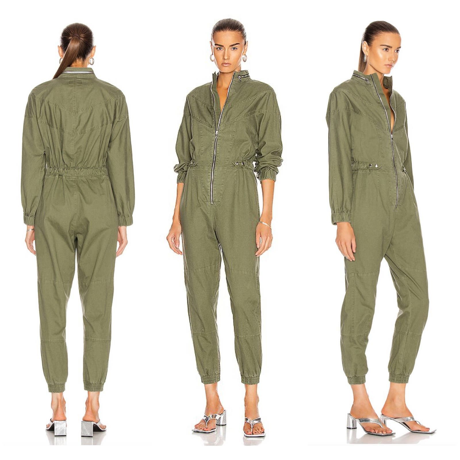 image of New Rta Halima Jumpsuit Utility Front Zip Tomboy Green, Women's (Size 26)
