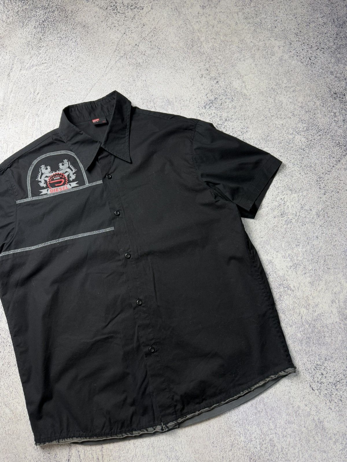 Diesel Vintage Diesel Shirt Big Logo Y2K Division 2005 USA Size US L / EU 52-54 / 3 - 7 Thumbnail
