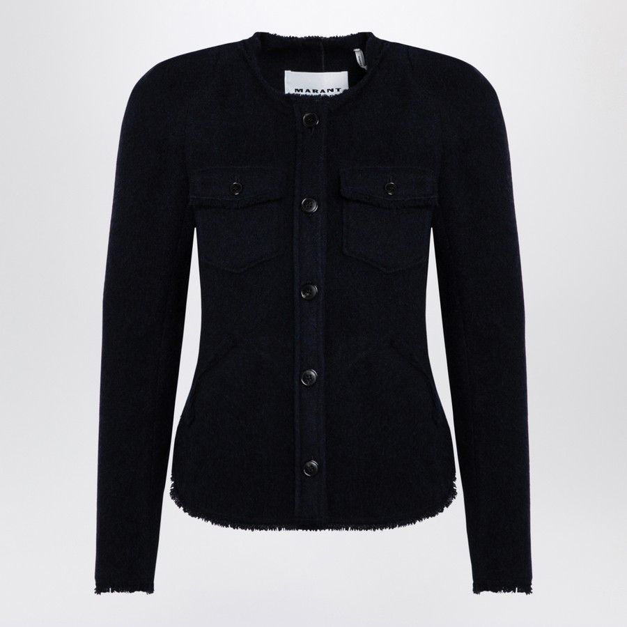 Isabel Marant Etoile o1d2blof0824 Wool Blend Jackets in Blue Size S / US 4 / IT 40 - 1 Thumbnail