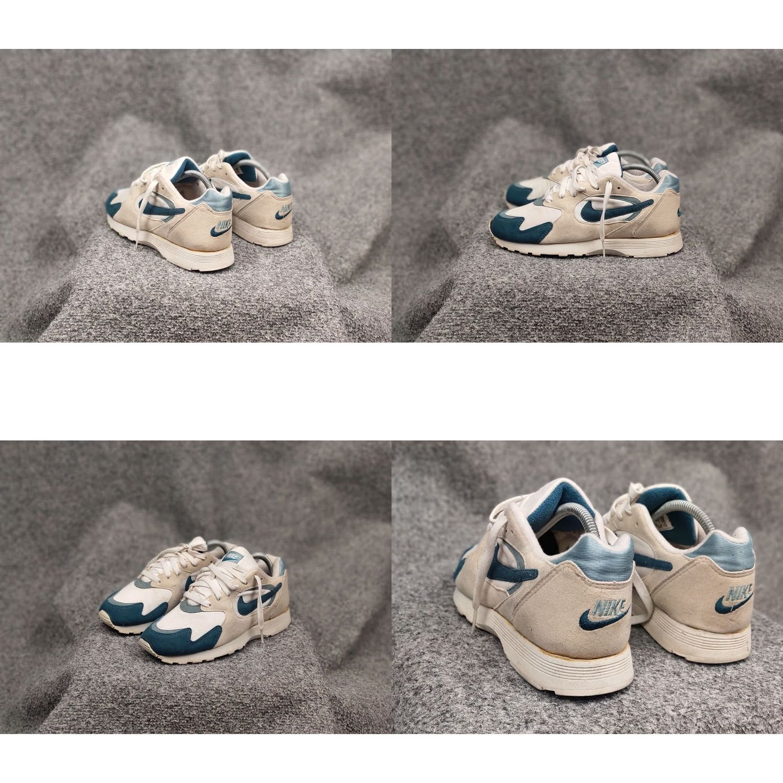 Nike VINTAGE Nike Outburst Sneaker Womens 8 White Blue 90s Casual Canvas Low Top Vintage 96's Nike Outburst Sneakers Size US 8 / IT 38 - 9 Thumbnail