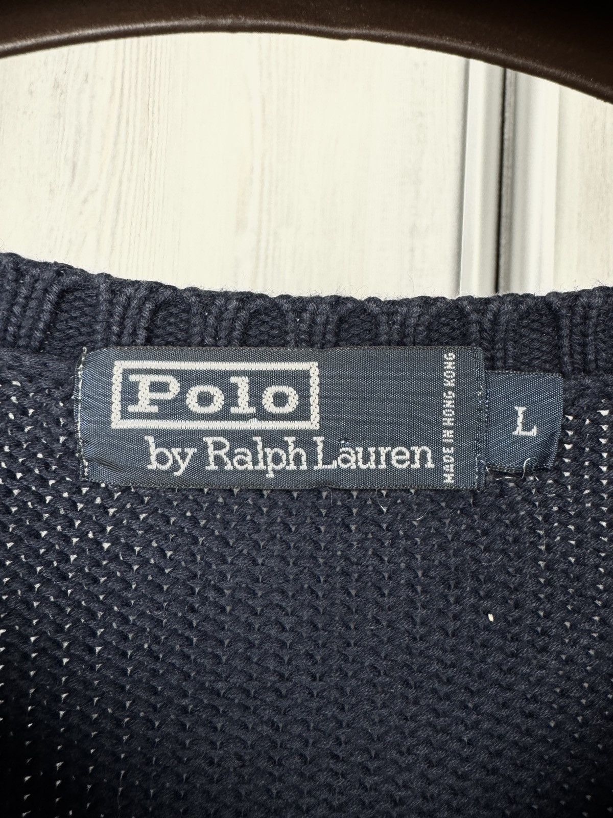 Polo Ralph Lauren Polo Ralph Lauren vintage blue knitted sweater Hong Kong Size US L / EU 52-54 / 3 - 8 Thumbnail