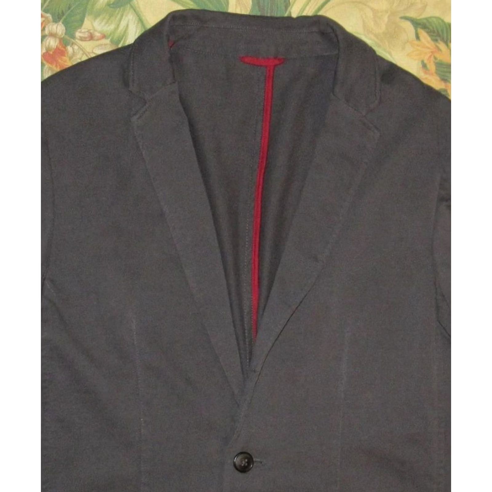 Marine Layer MARINE LAYER Grey Cotton Blend Unstructured Blazer Jacket 40 Men Blazer 40 Gray Mens Size 40R - 2 Thumbnail