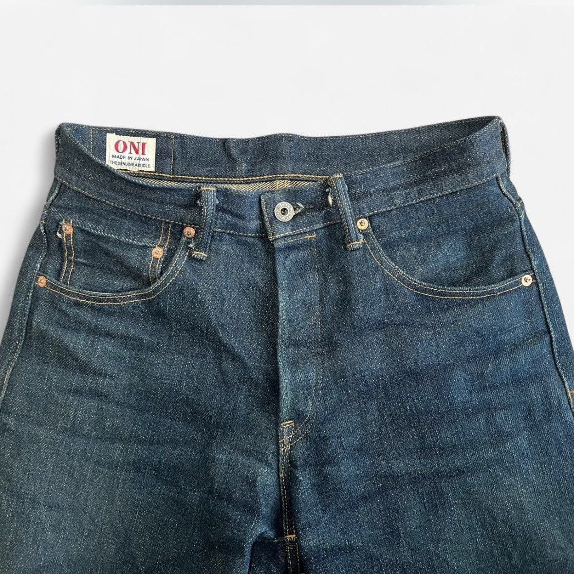Oni Oni Denim 222ZR-BEG ‘Secret Denim’ 20oz - One Wash Size US 30 / EU 46 - 2 Thumbnail