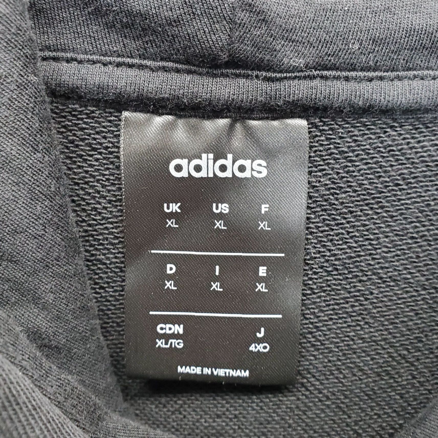 Adidas Adidas Essentials Hoodie Mens XL Black French Terry 3 Stripes Sleeves Pullover Size US XL / EU 56 / 4 - 5 Thumbnail