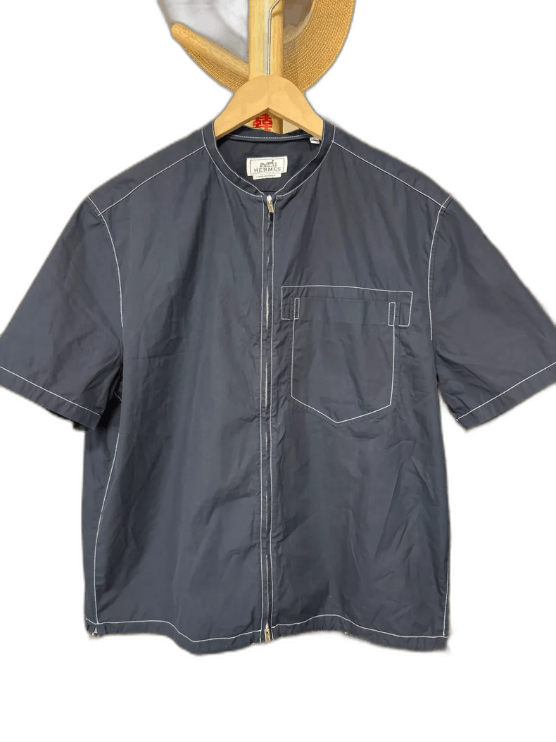 Hermes Hermes Short Sleeve Jacket with Drawstring Hem Size US L / EU 52-54 / 3 - 1 Thumbnail