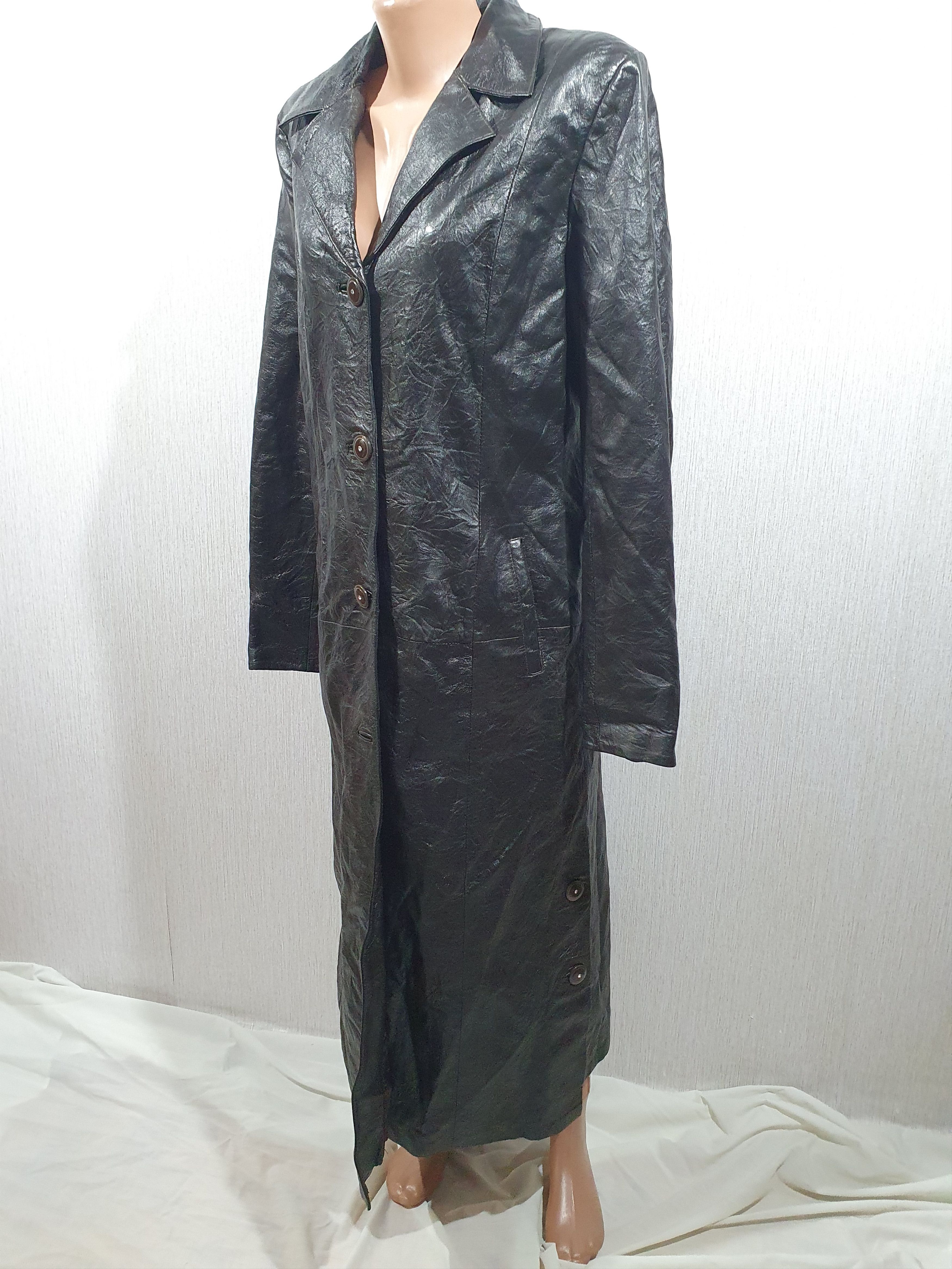 Leather Leather long coat Size L / US 10 / IT 46 - 2 Thumbnail