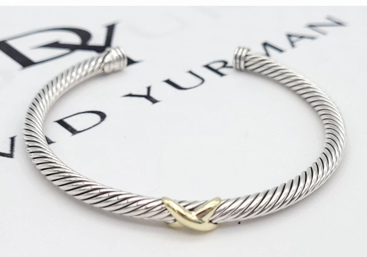 David Yurman David Yurman X18k Classic Cable Bangle 4mm Sz Medium Size ONE SIZE - 8 Thumbnail