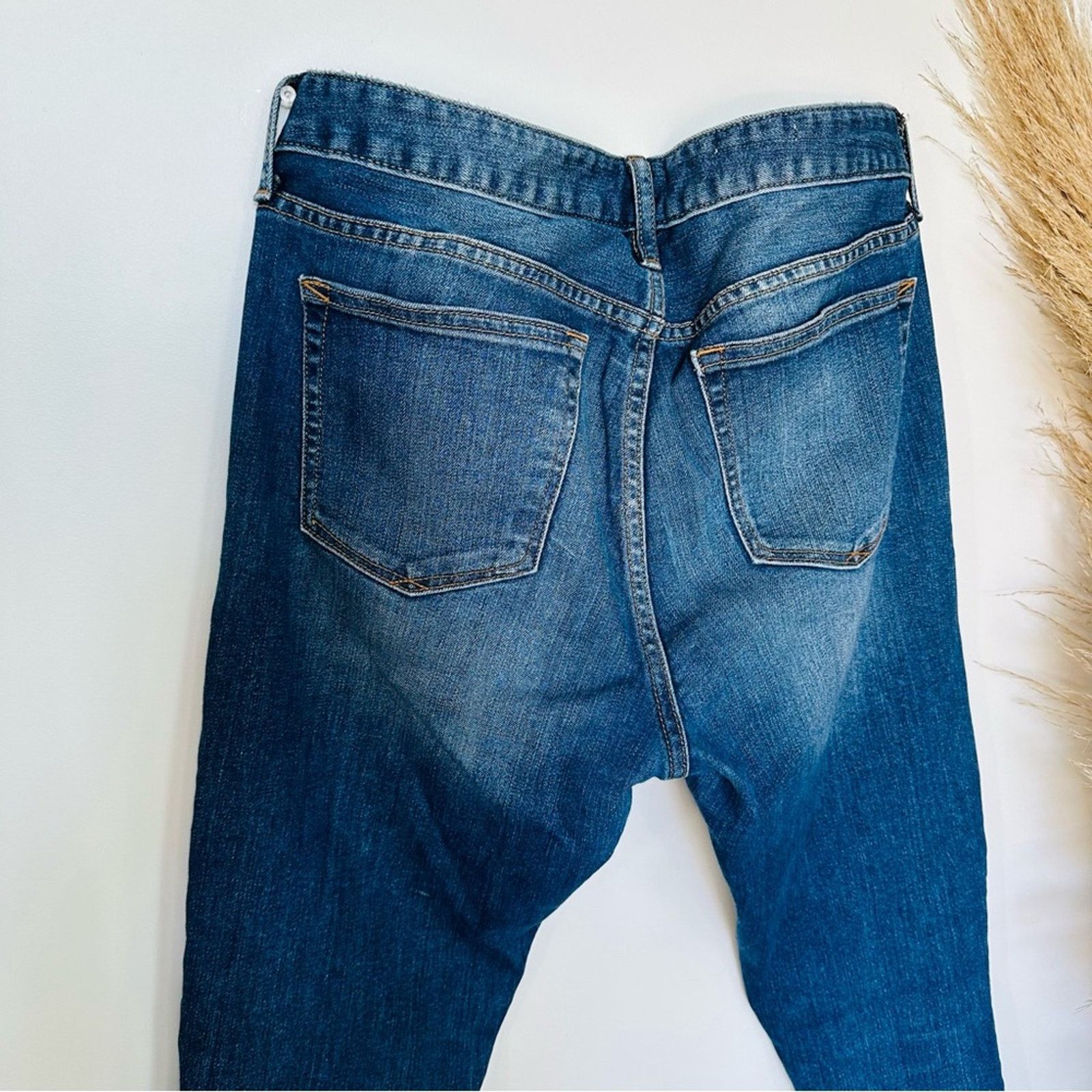 Gap GAP Blue Medium Wash Always Skinny Mid High Rise Denim Jeans Size 30" / US 8 / IT 44 - 8 Thumbnail