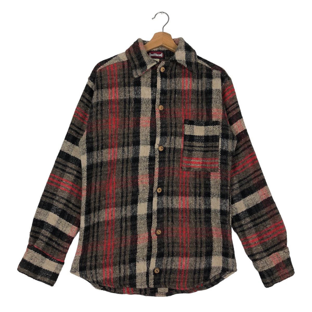 Japanese Brand 🔥80s Vintage Wool Flannel Jacket Bullhead USA Tartan Design Size US M / EU 48-50 / 2 - 1 Thumbnail