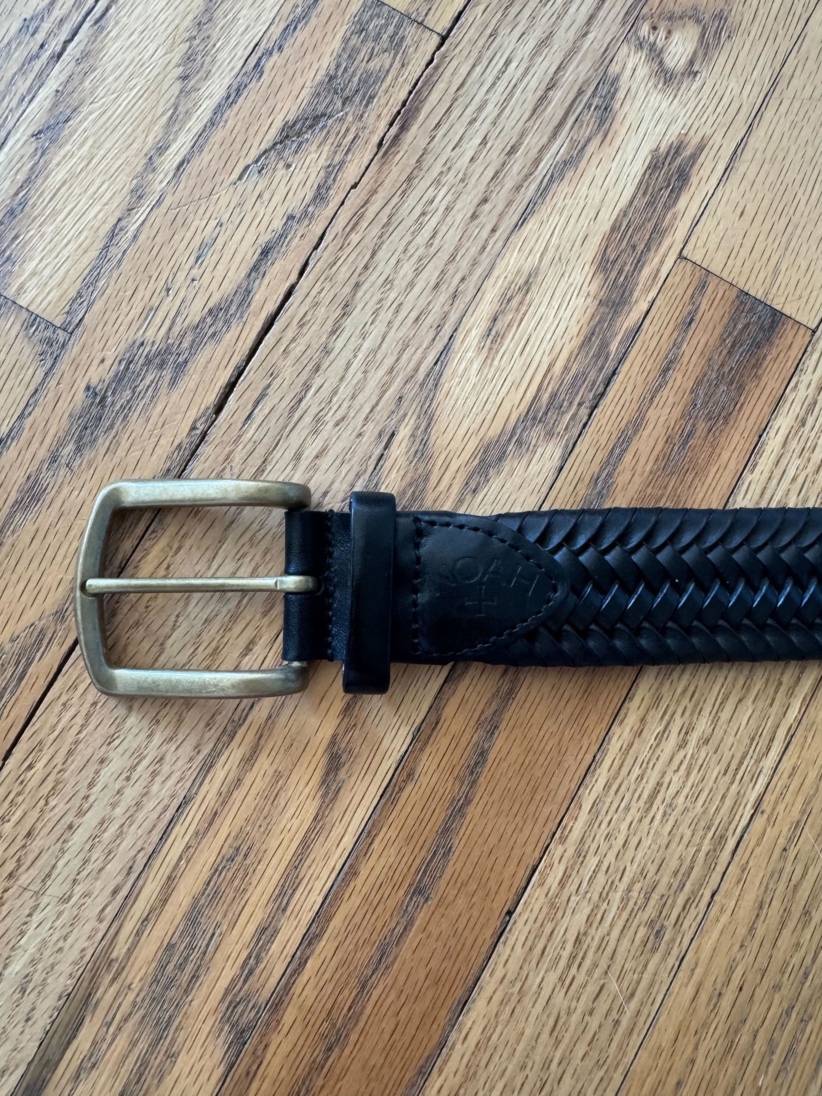 Noah Braided Leather Belt Size 34 - 1 Thumbnail
