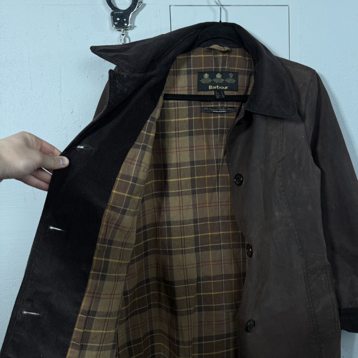 Barbour Vintage Barbour Waxed Trench Coat Jacket Size XS / US 0-2 / IT 36-38 - 6 Thumbnail