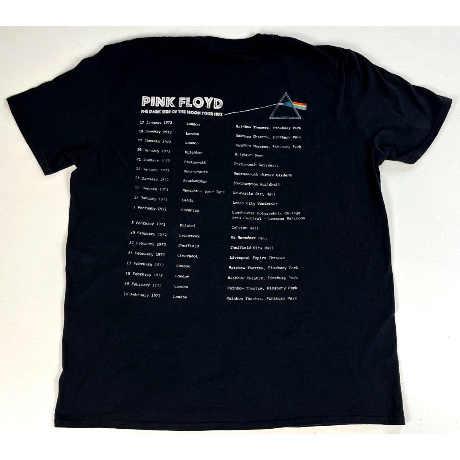 Vintage Pink Floyd T-Shirt Men XL Dark Side of the Moon Tour 1972 2016 Black 100% Cotton Double-Sided UK Made Size US XL / EU 56 / 4 - 2 Thumbnail