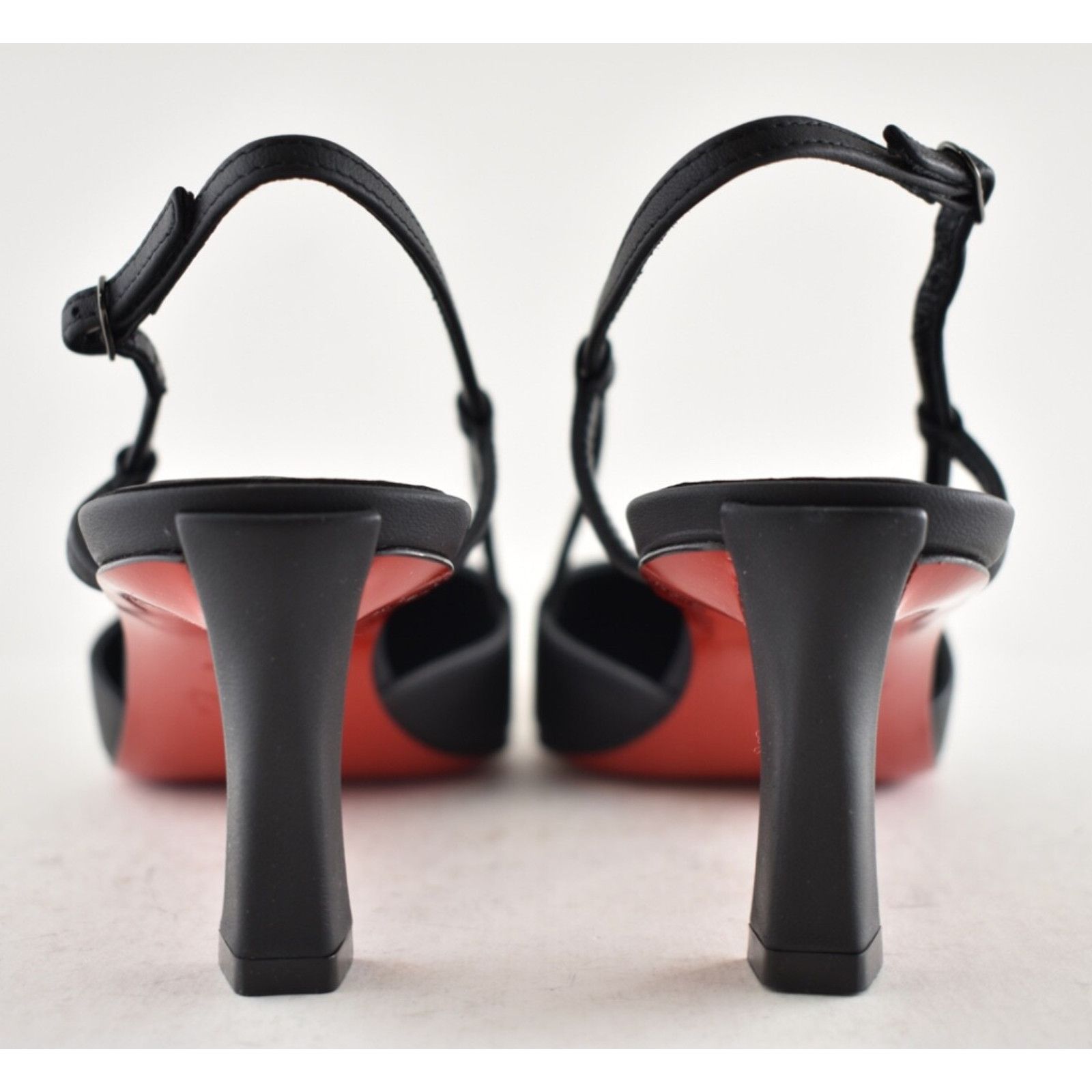 Christian Louboutin Christian Louboutin Condoroline 55 Black Leather Slingback Size US 7.5 / IT 37.5 - 11 Thumbnail