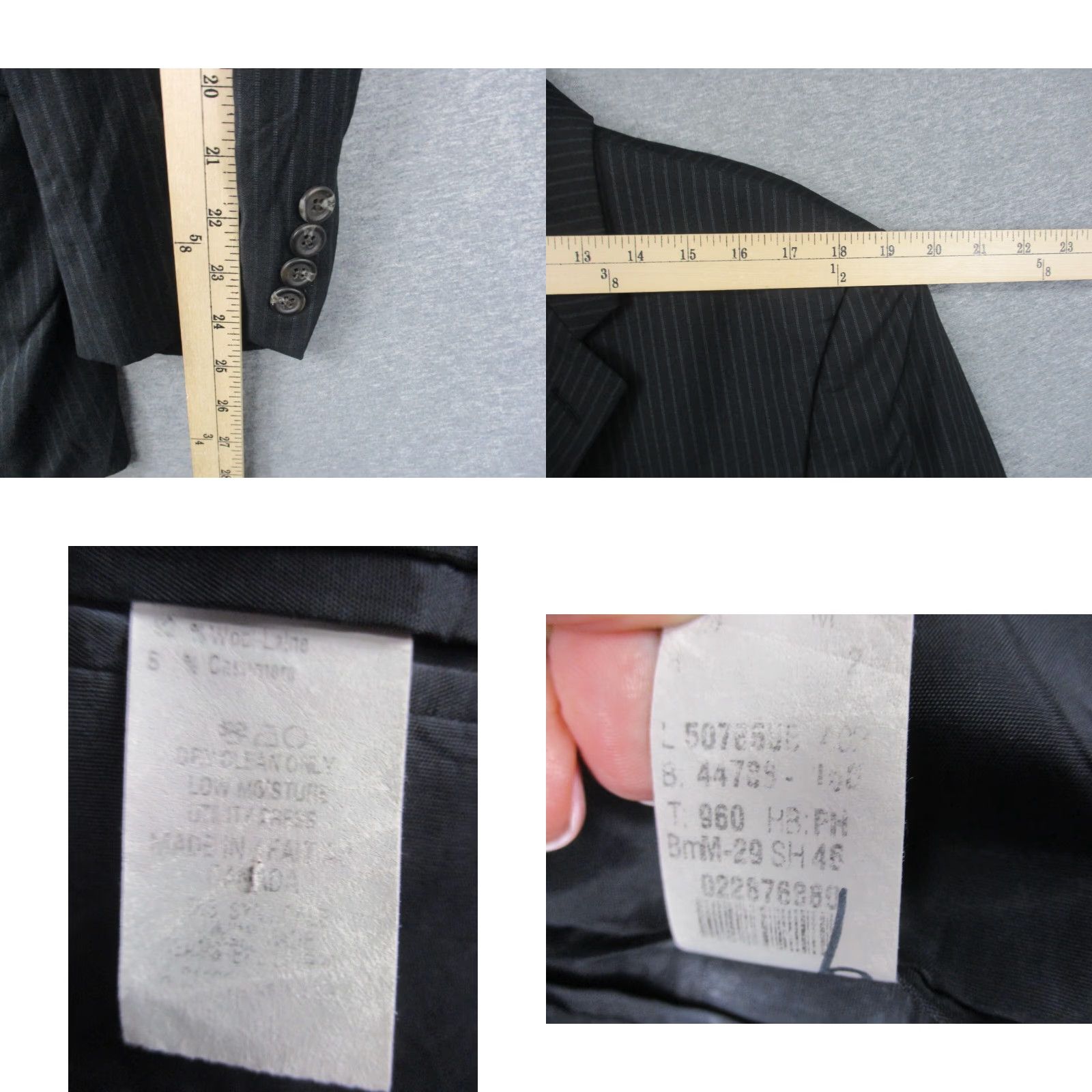 Ralph Lauren Lauren Ralph Lauren Blazer Men 42R Gray Pinstripe Sport Coat Size 42R - 8 Thumbnail