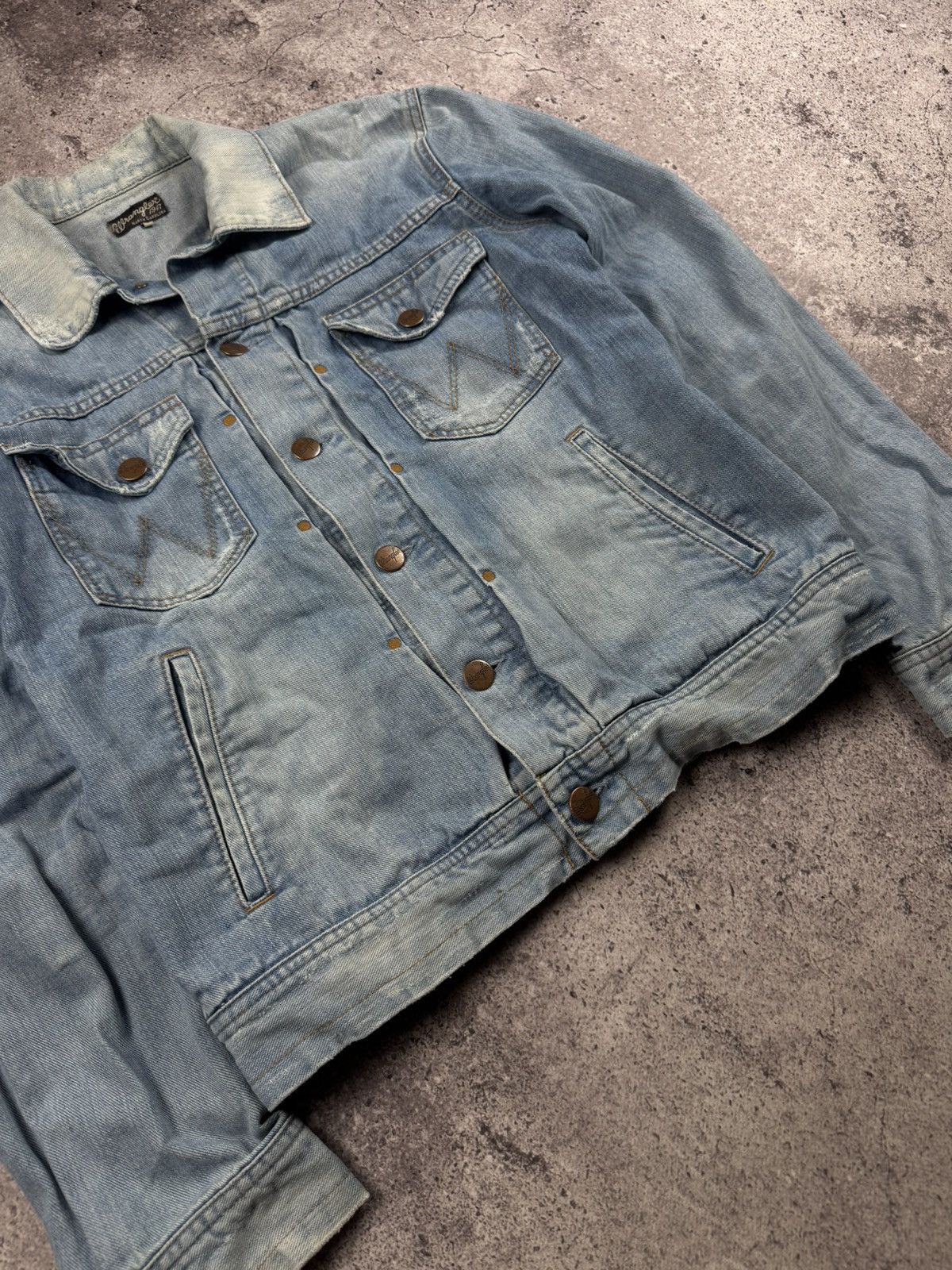 Wrangler VINTAGE WRANGLER DENIM DISTRESSED JACKET 90’S WESTERN Size US L / EU 52-54 / 3 - 2 Thumbnail