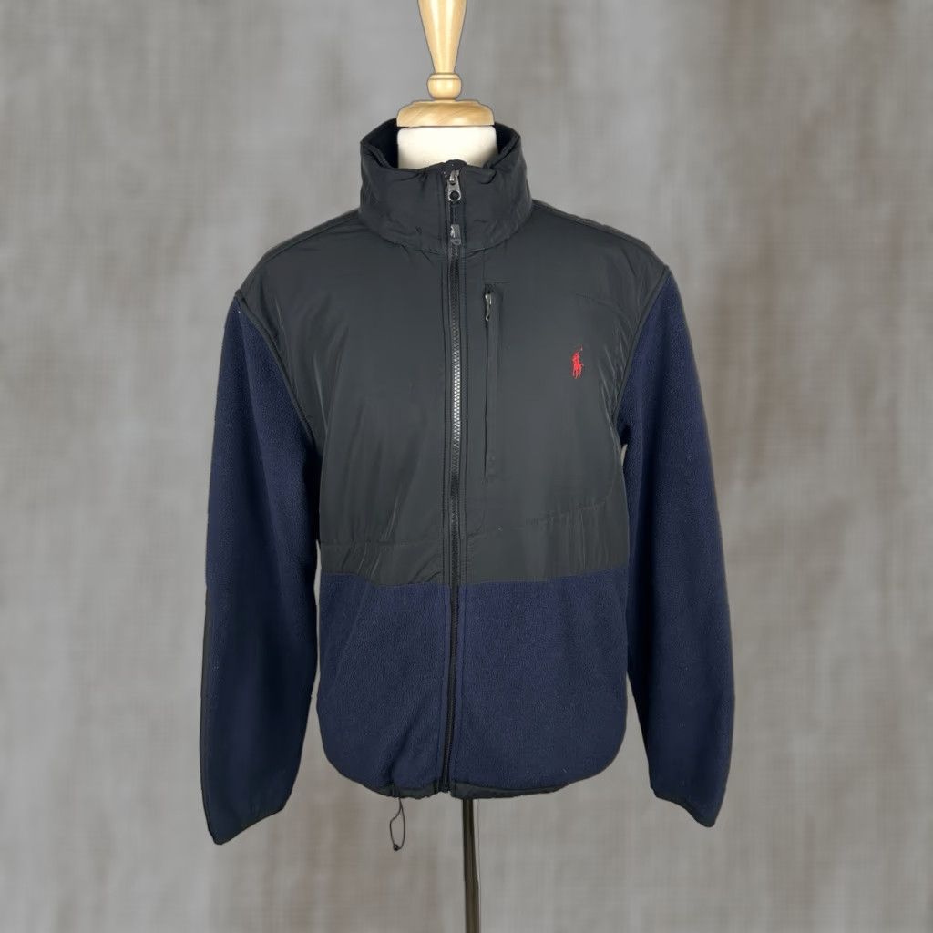 Polo Ralph Lauren Polo Ralph Lauren Fleece Jacket Mens XL Navy Full Zip Hooded Bomber Jacket Regular Fit Blue Zip Logo Size US XL / EU 56 / 4 - 1 Thumbnail