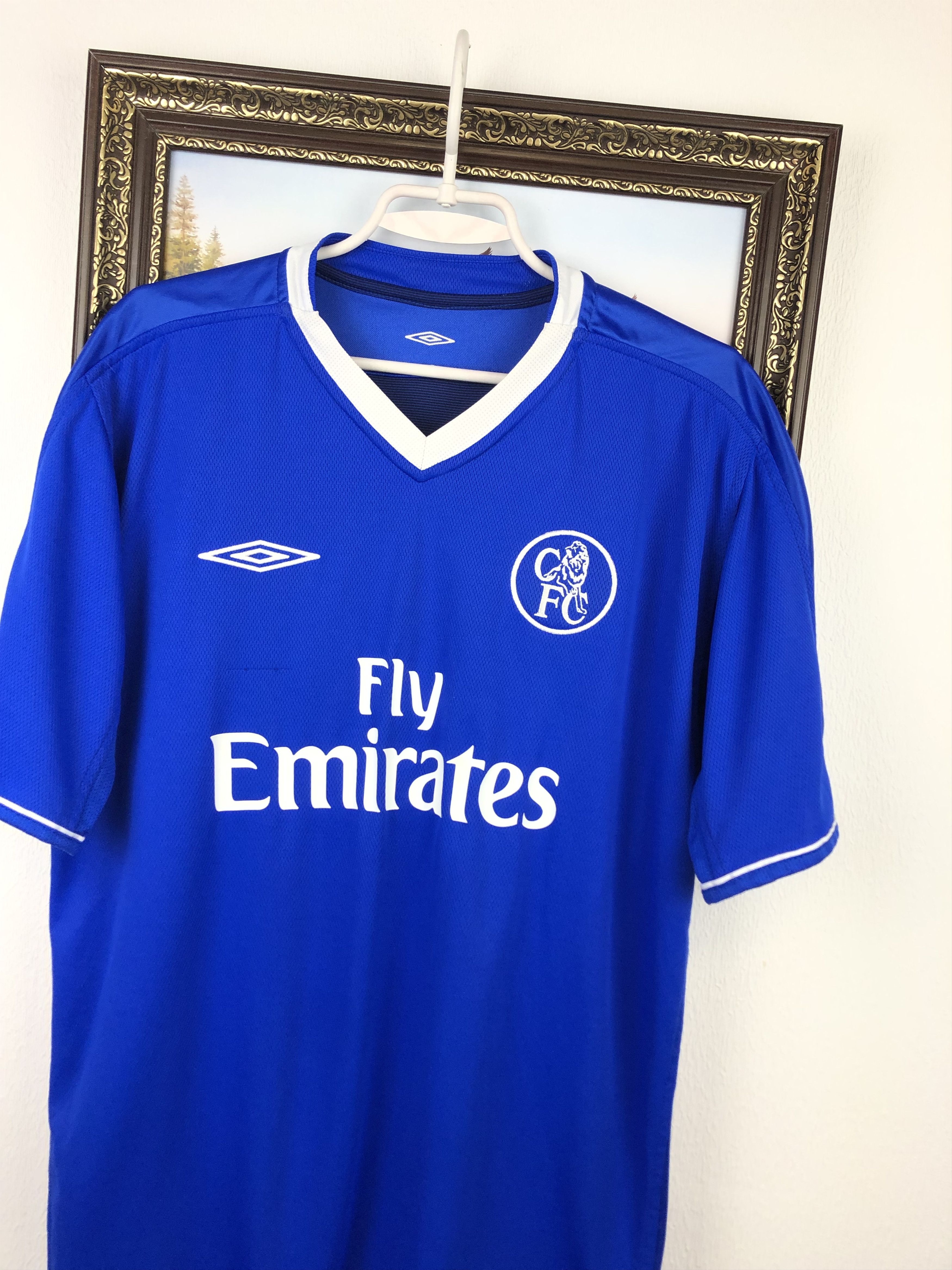Vintage Chelsea Home football shirt 2003 Soccer Umbro Jersey Trikot Size US L / EU 52-54 / 3 - 4 Thumbnail