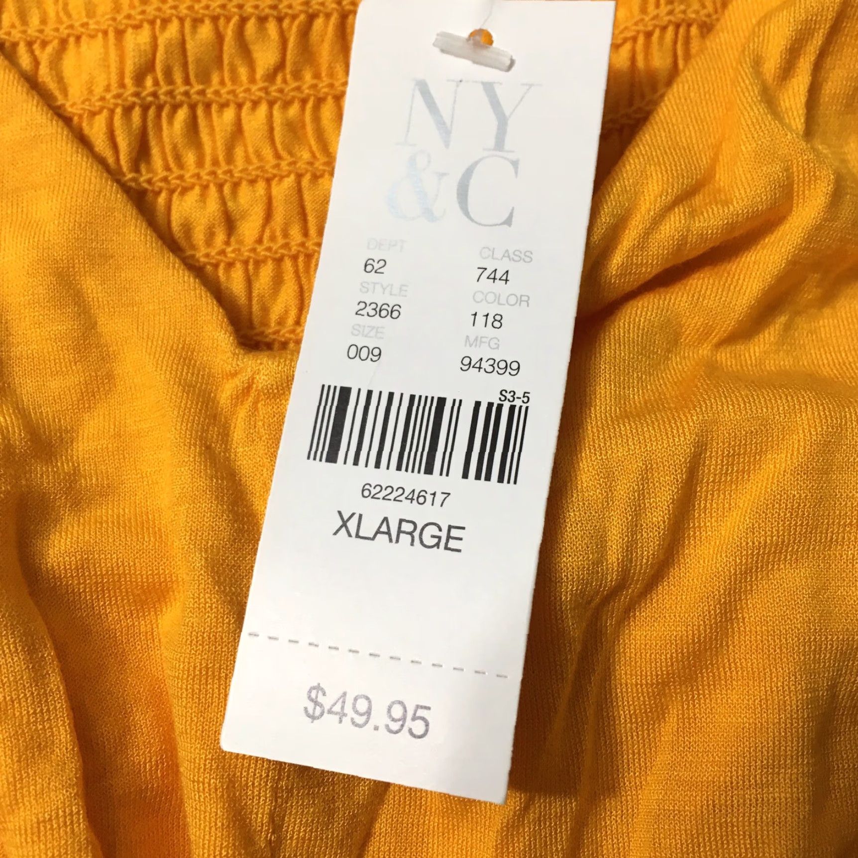Vintage NWT New York & Company NWT NY&C Dress Maxi V-Neck Short Sleeve Pullover Gold Yellow Women XL Adult Dress Maxi V-Neck Solid Pattern Size XL / US 12-14 / IT 48-50 - 3 Thumbnail