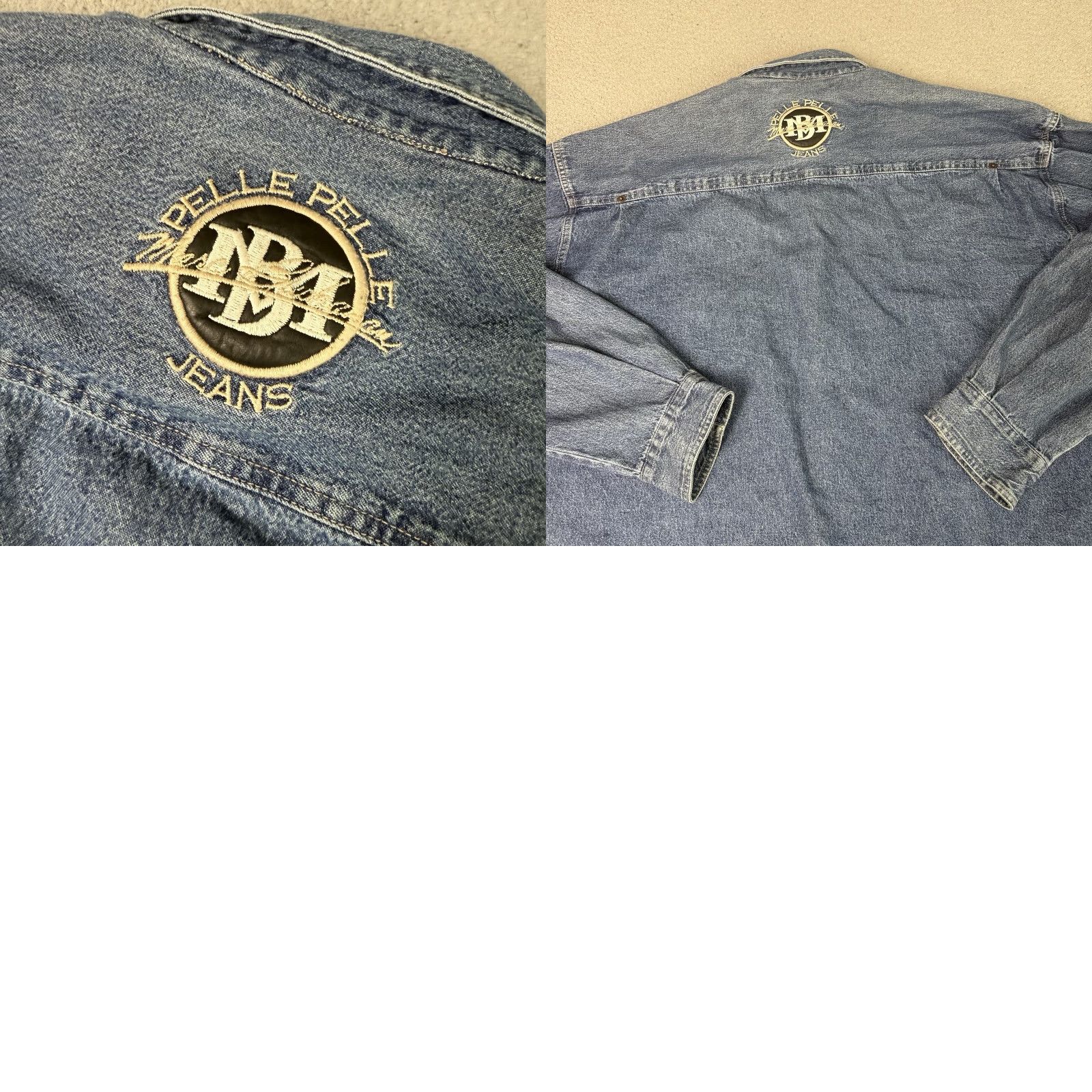 Pelle Pelle VINTAGE Pelle Pelle Denim Shirt Mens XL Blue 90s Hip Hop Retro Oversized Button-Up Collared Long Sleeve Size US XL / EU 56 / 4 - 9 Thumbnail