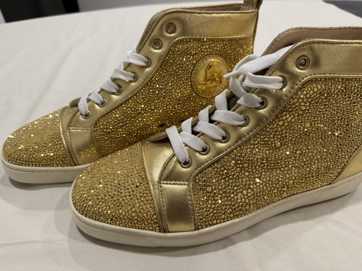 Christian Louboutin Louis Strass Flat Gold Size US 10 / EU 43 - 1 Thumbnail