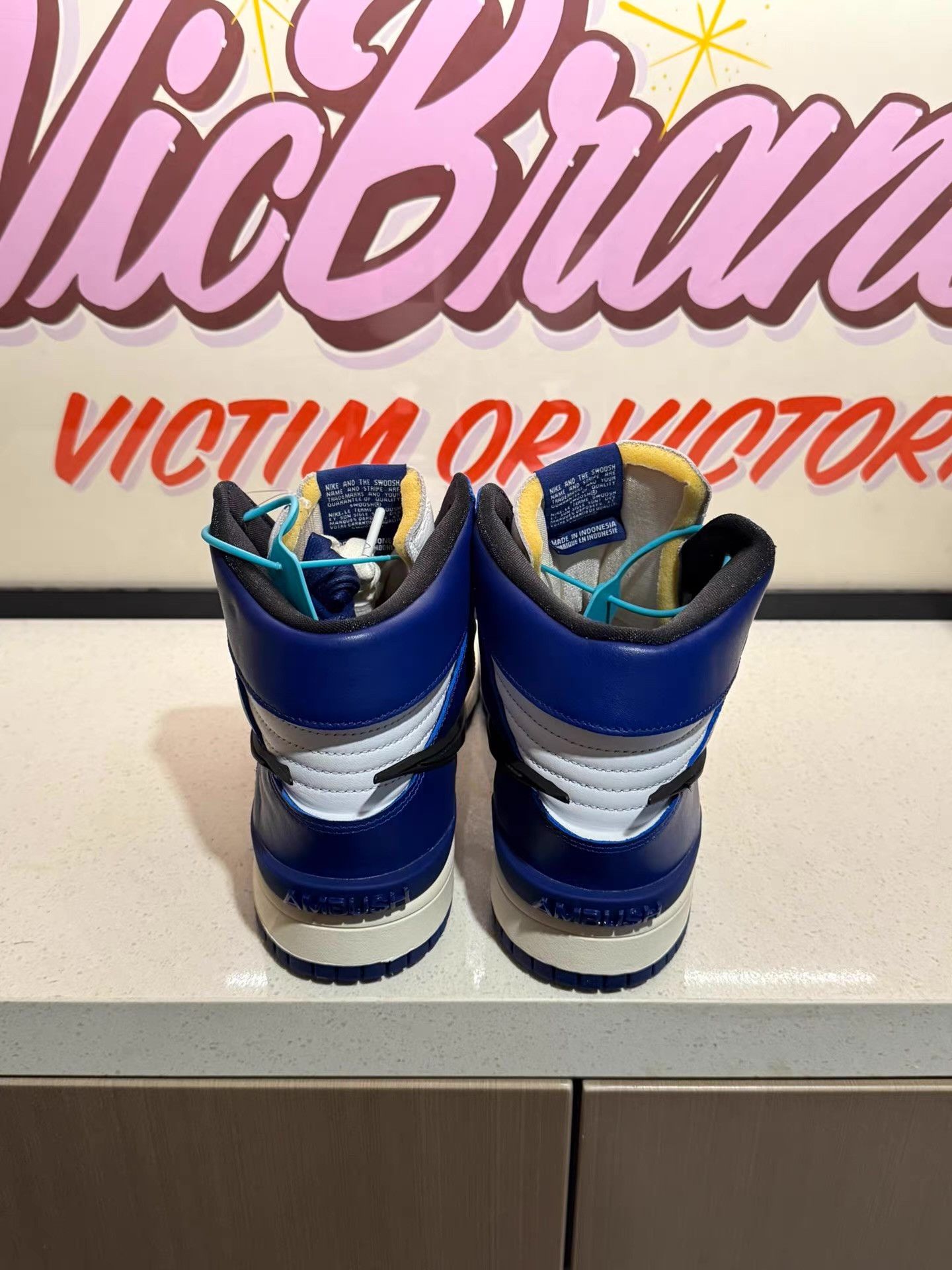 Nike AMBUSH x Nike Dunk Deep Royal high-top sneakers Ｑ20 Size US 9.5 / EU 42-43 - 3 Thumbnail