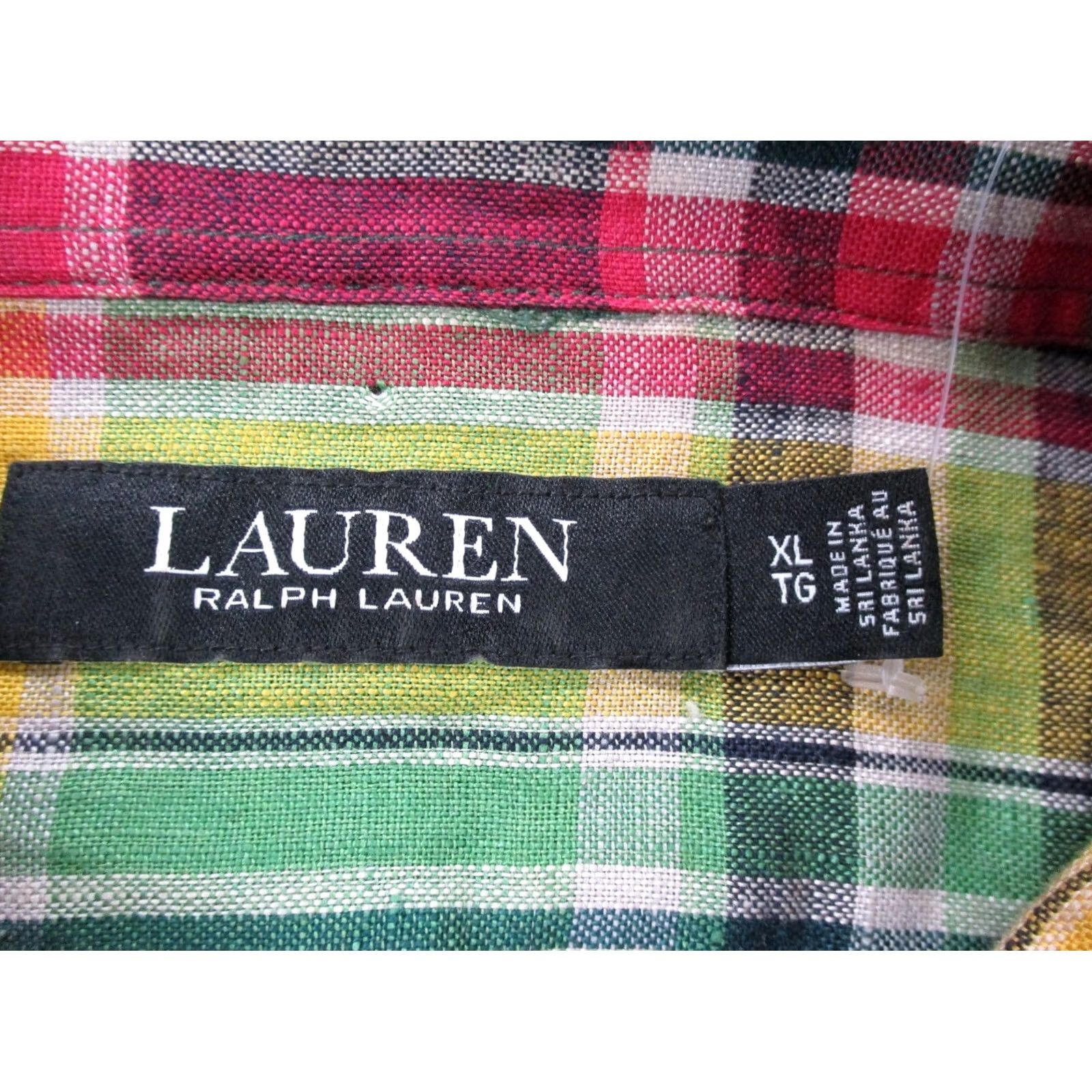 Ralph Lauren Lauren Ralph Lauren Shirt Mens XL Plaid Linen Button-Up Casual Business Colorful Multicolor Classic Preppy Size US XL / EU 56 / 4 - 6 Thumbnail