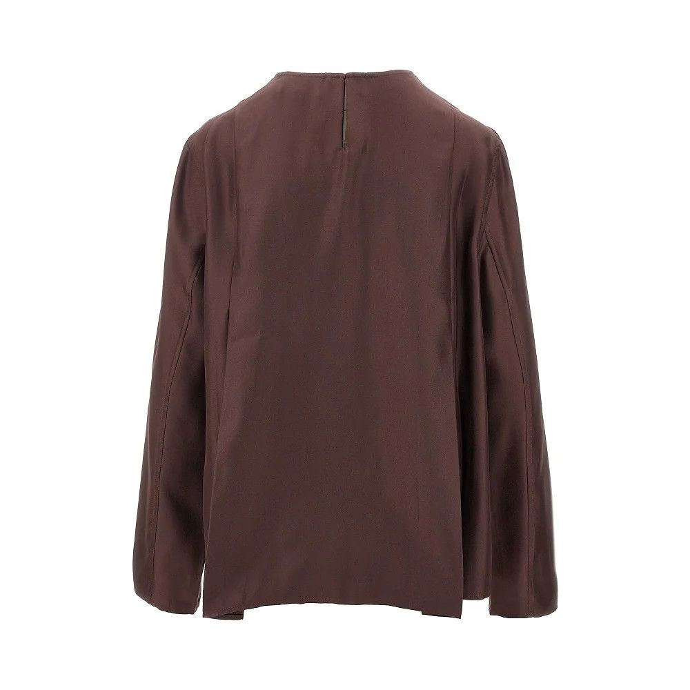 o1s22i1n1024 Silk Adalyn Blouse in Brown