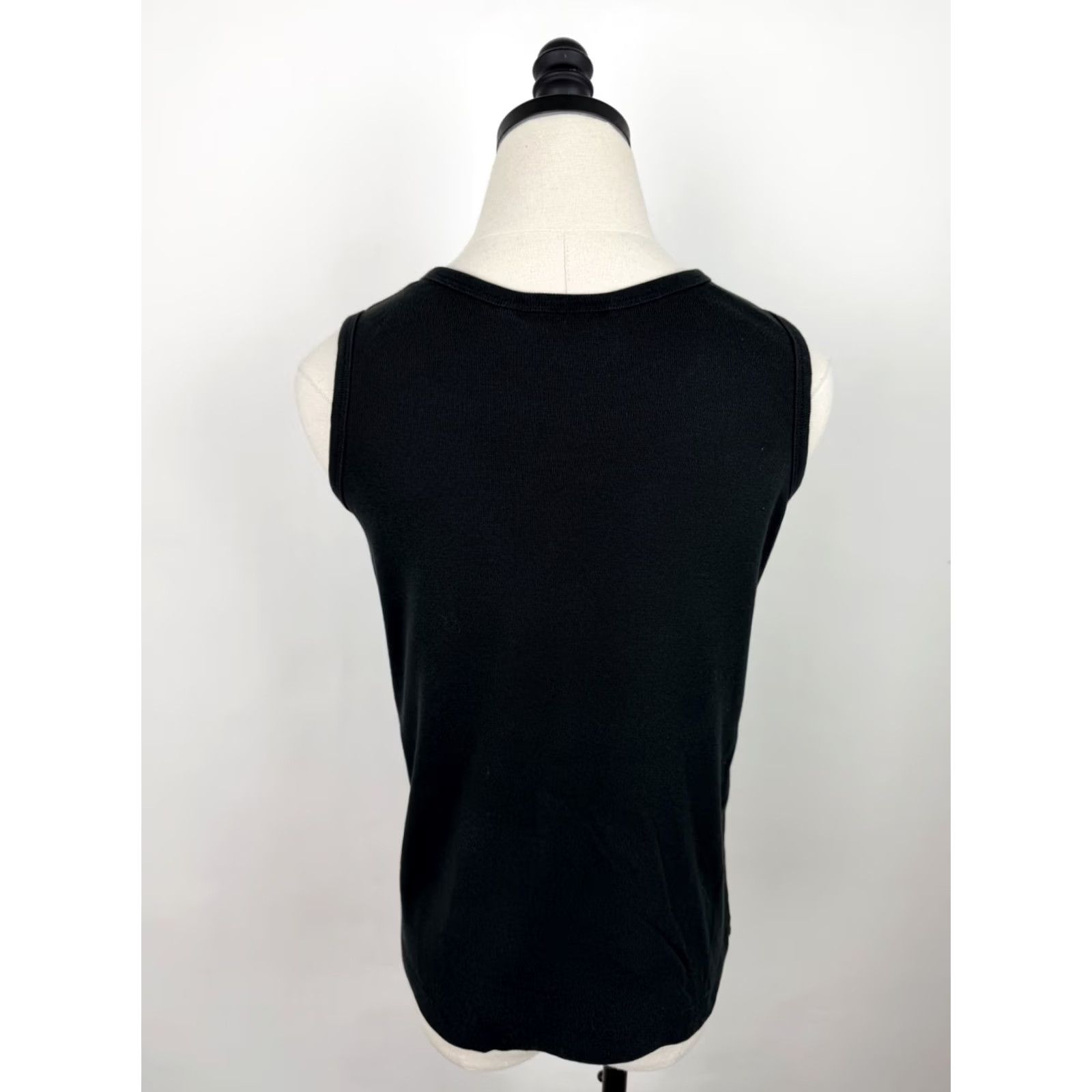 Basic Editions VINTAGE Basic Editions Tank Womens Small 90s Black Cotton Blend Jersey Tank Womens S Large Black 90s Grunge Retro Womens Size S / US 4 / IT 40 - 5 Thumbnail