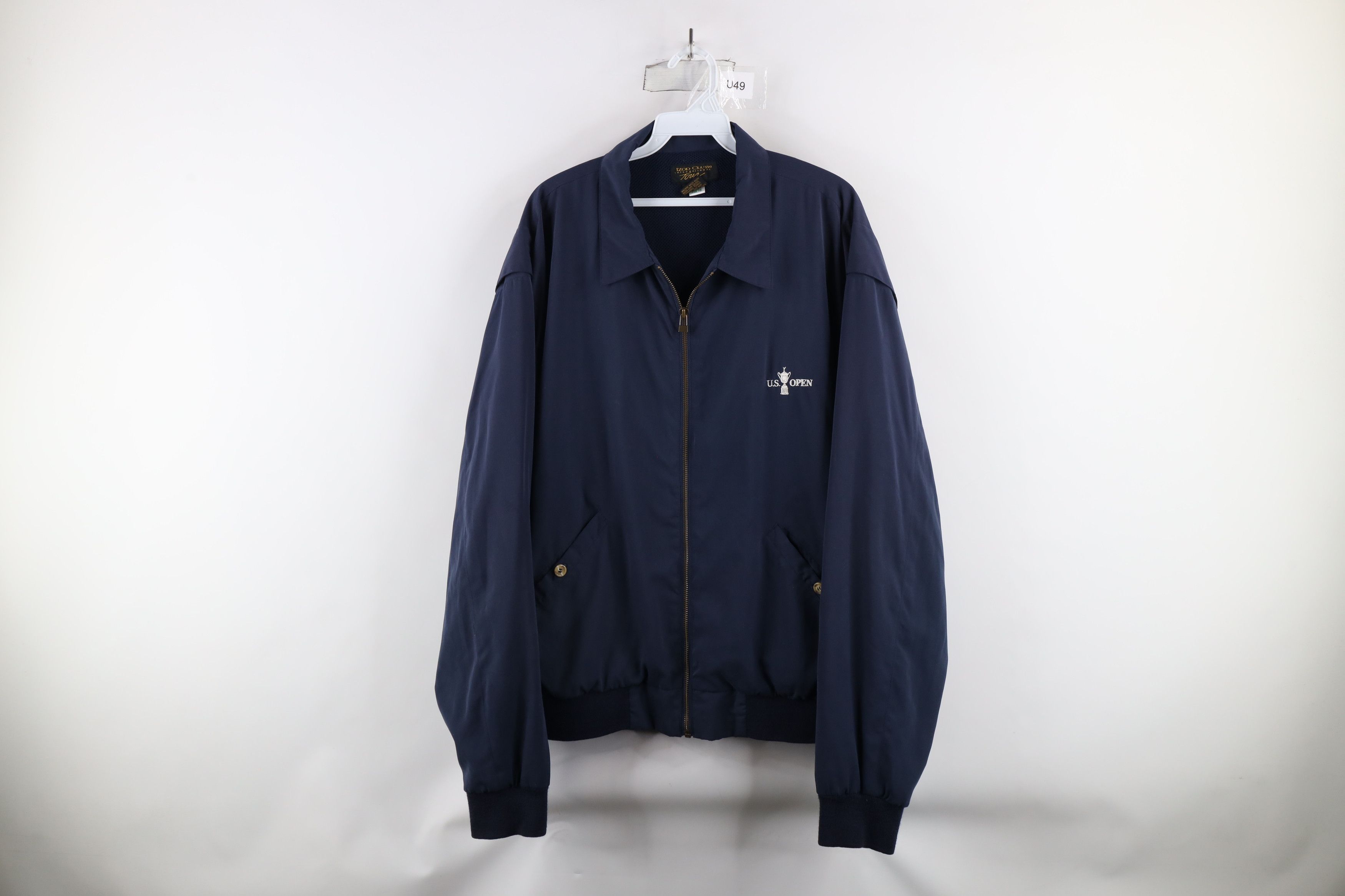 Vintage Vintage 90s Out US Open Golf Full Zip Bomber Jacket Blue Size US L / EU 52-54 / 3 - 1 Thumbnail