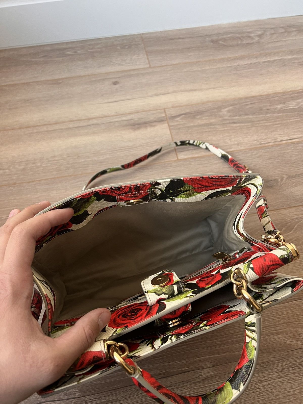 Dolce & Gabbana Dolce & Gabbana Sicily Bag (Rose Print) Size ONE SIZE - 10 Thumbnail