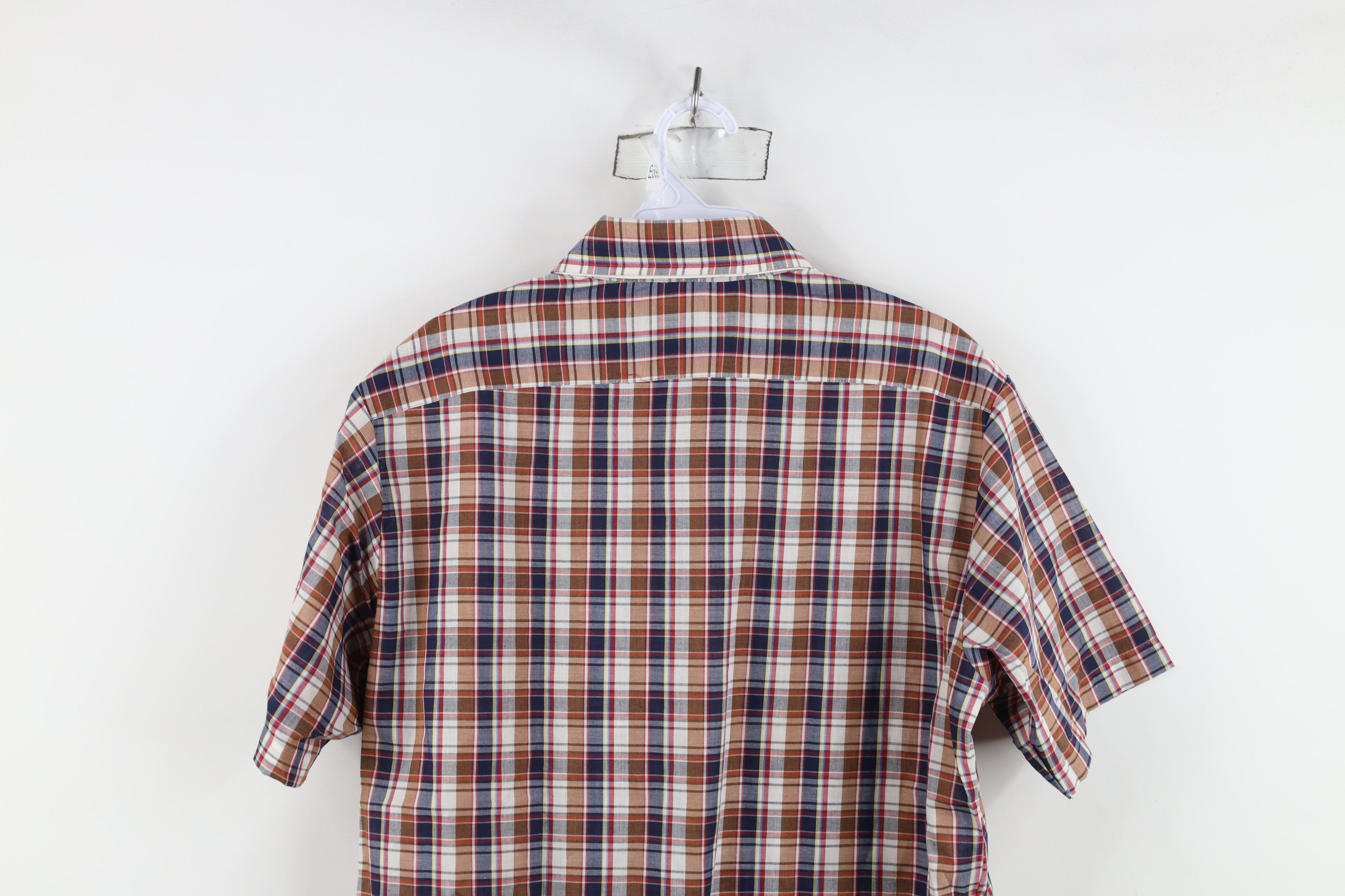 Vintage Deadstock Vintage 70s Streetwear Madras Plaid Button Shirt Size US M / EU 48-50 / 2 - 11 Thumbnail