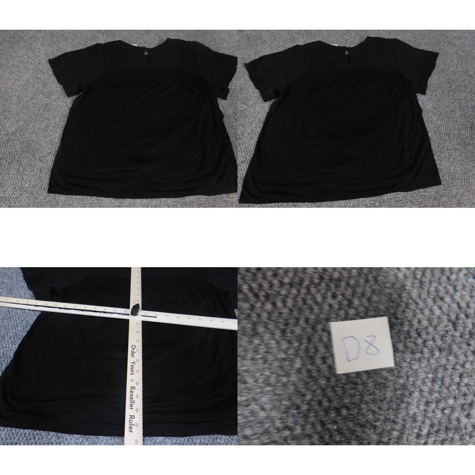 Vintage Knox Rose Blouse Women’s S Black Round Neck Short Sleeve Pullover Stretch Casual Shirt Ladies Regular Size S / US 4 / IT 40 - 8 Thumbnail